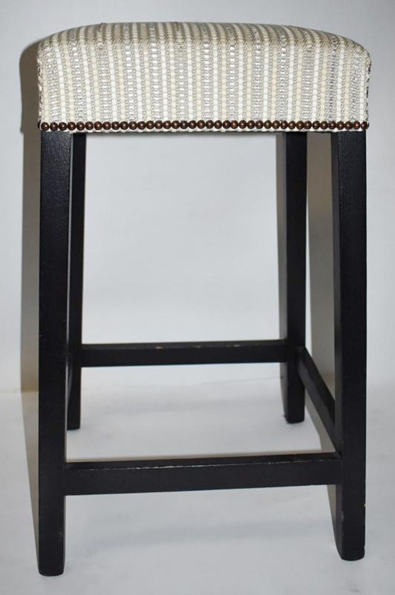 1 x Contemporary Bar Stool Upholstered In A Chic Designer Fabric - Recently Removed From A Famous De - Image 2 of 5