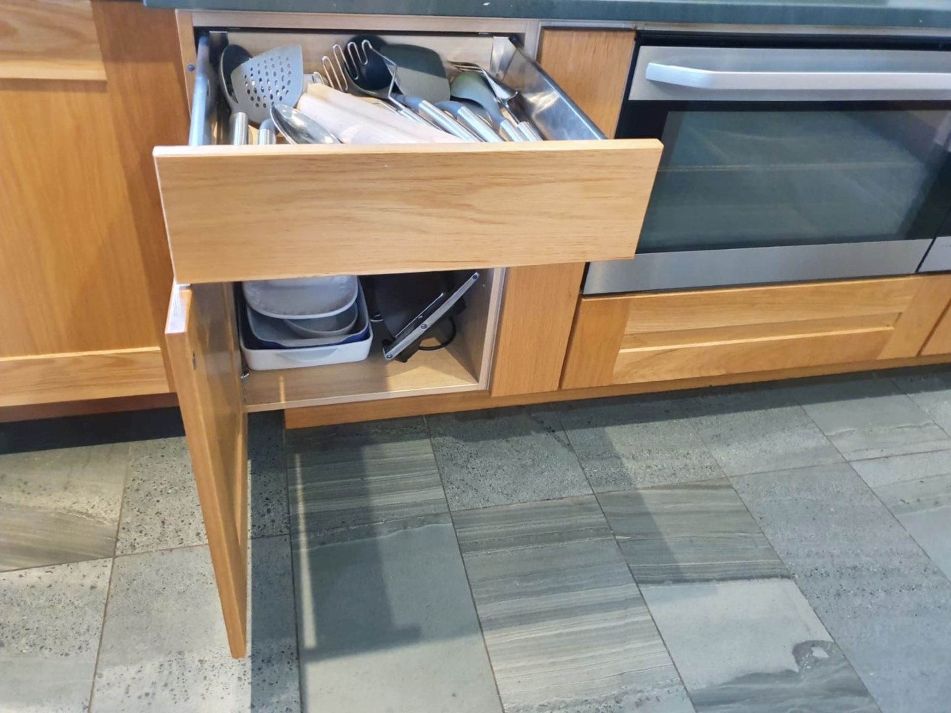 1 x Solid Oak Fitted Kitchen With Intergrated Miele Appliancess - CL487 - Location: Wigan *NO VAT* - Image 50 of 82