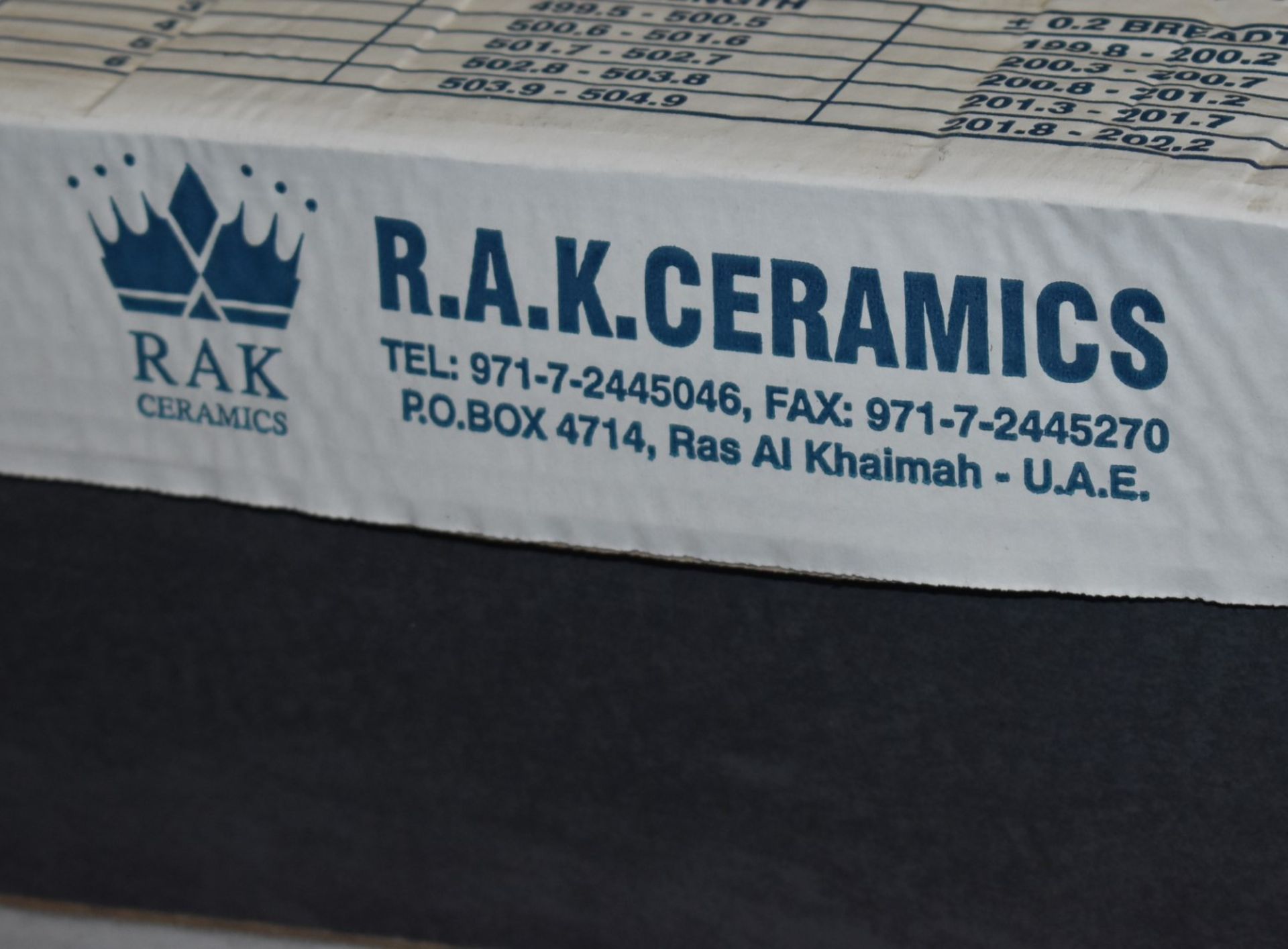 12 x Boxes of RAK Porcelain Floor / Wall Tiles - Dolomite Black - 20x50 cm Tiles - Total of 16.8 m² - Image 2 of 9