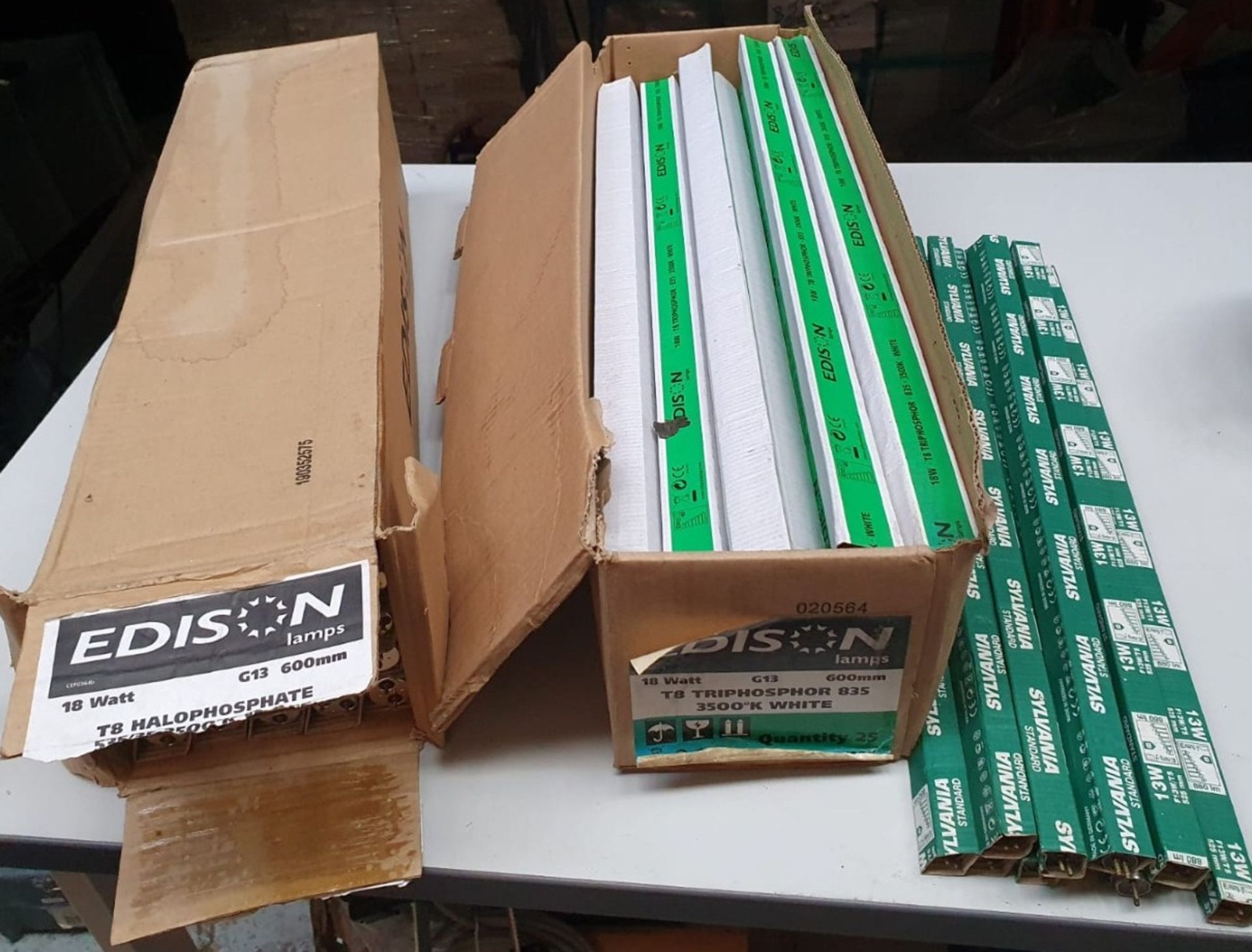 Approx 50 x Assorted Pieces Of Fluorescent Tube Lighting - Unused Boxed Stock - £1 Start, No Reserve