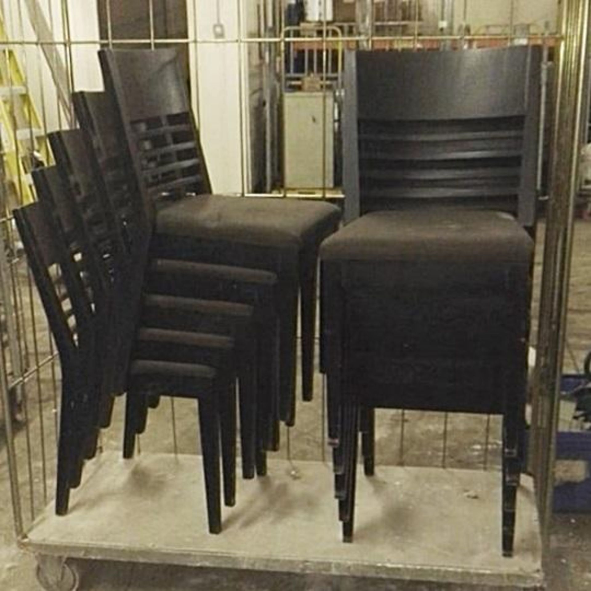 10 x Bistro Chairs In Black- Dimensions: W45 x D43 x H84cm / Seat Height 47cm - CL011 - Image 4 of 4