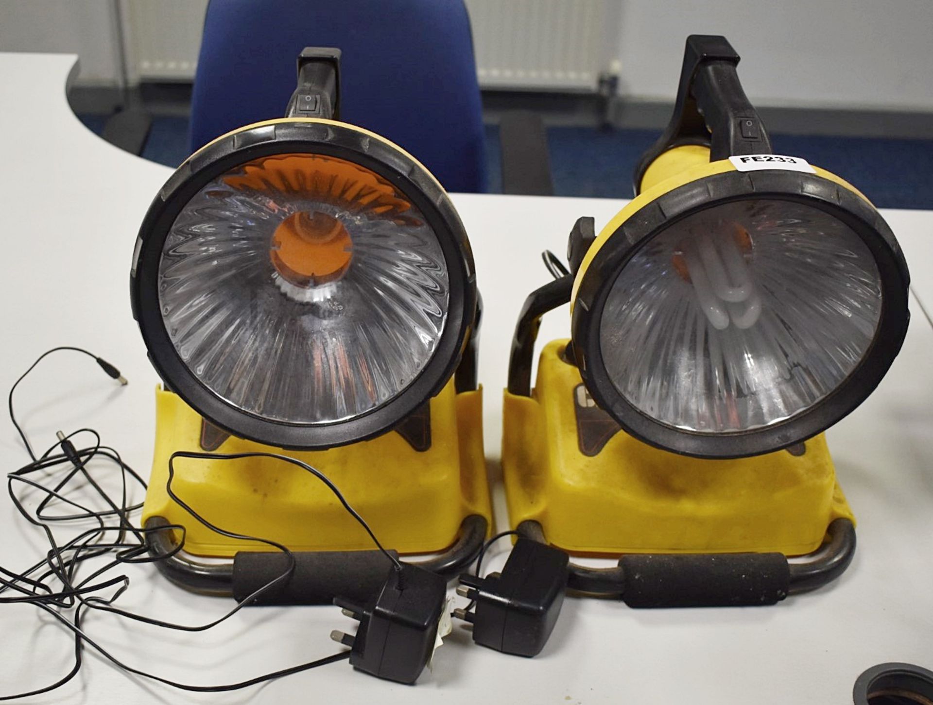 2 x Clarke Portable Rechargeable Work Lights - Ref FE233 ODS - CL480 - Location: Altrincham WA14