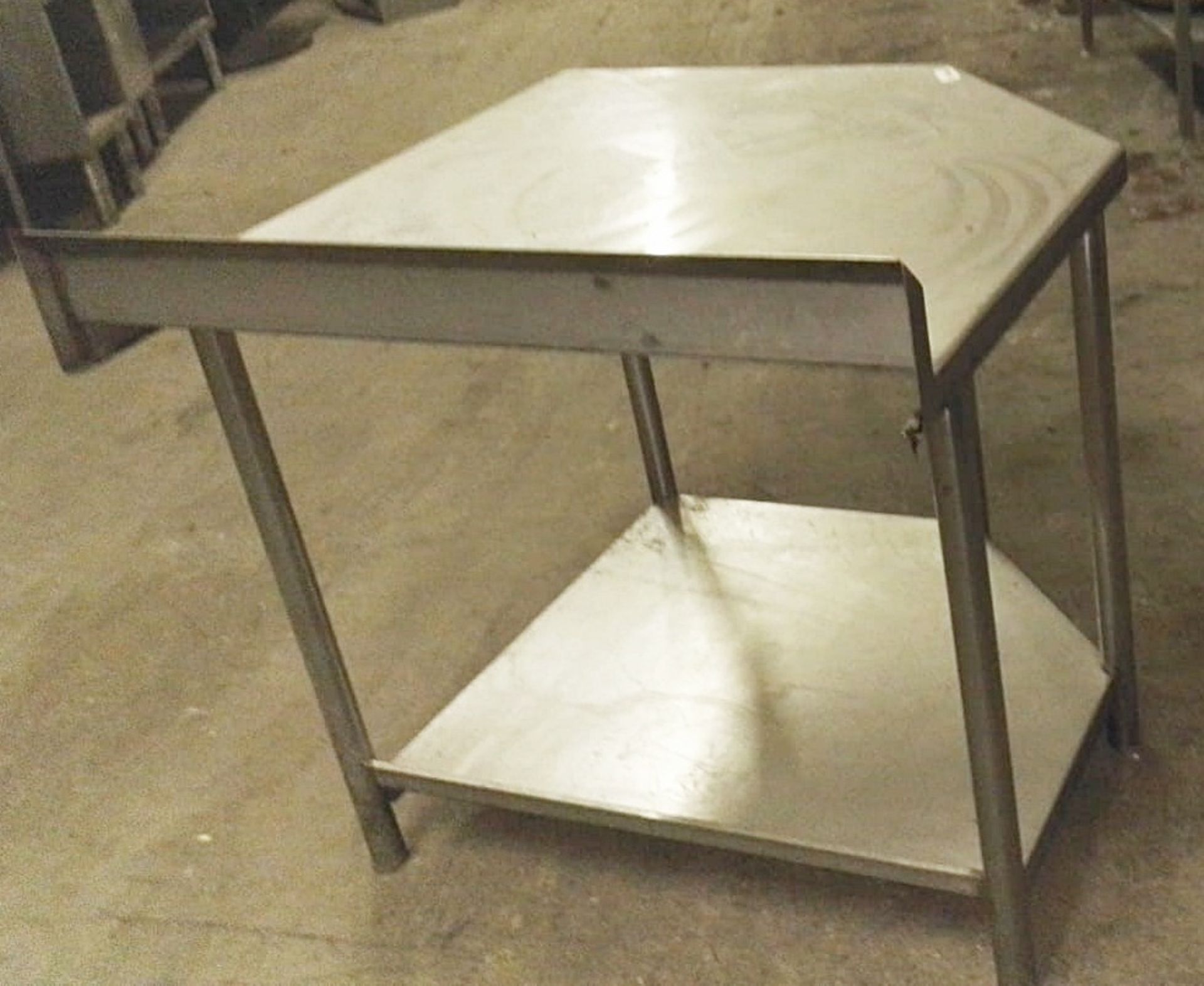 1 x Commercial Stainless Steel Prep Table With Upstand - Dimensions: 85 x 85 x h73cm - £1 Start - Image 2 of 2