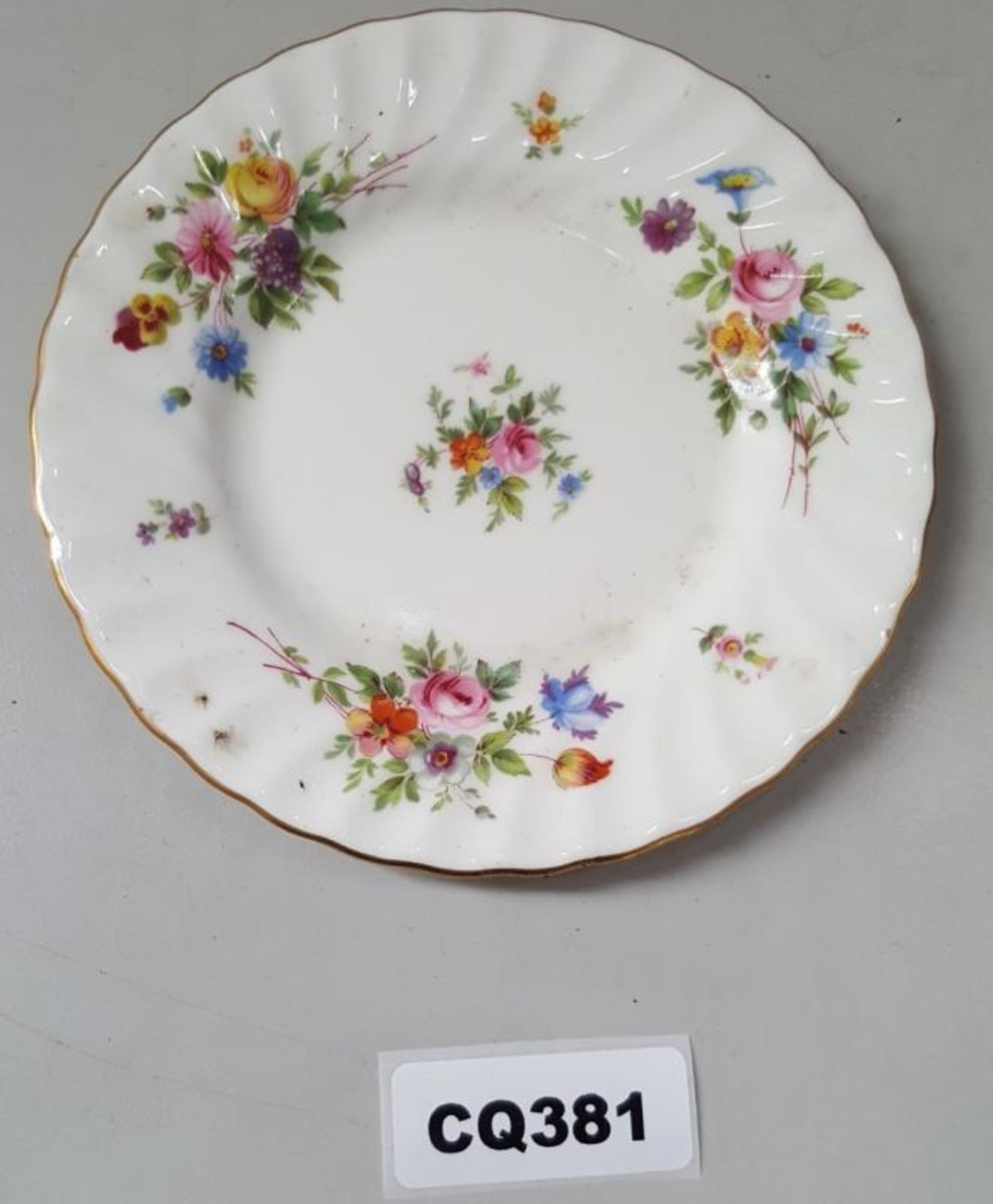 6 x Vintage British Minton Bone China Plates - Ref CQ372/CQ381/CQ385 E - CL334 - Dimensions:CQ385( L - Image 2 of 7