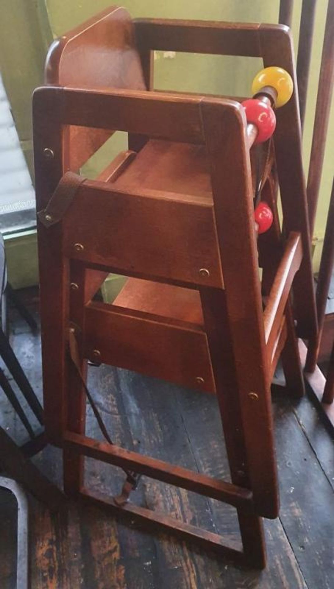 A Pair Of Wooden Commercial High Chairs - Recently Taken From A Contemporary Caribbean Restaurant & - Image 3 of 5