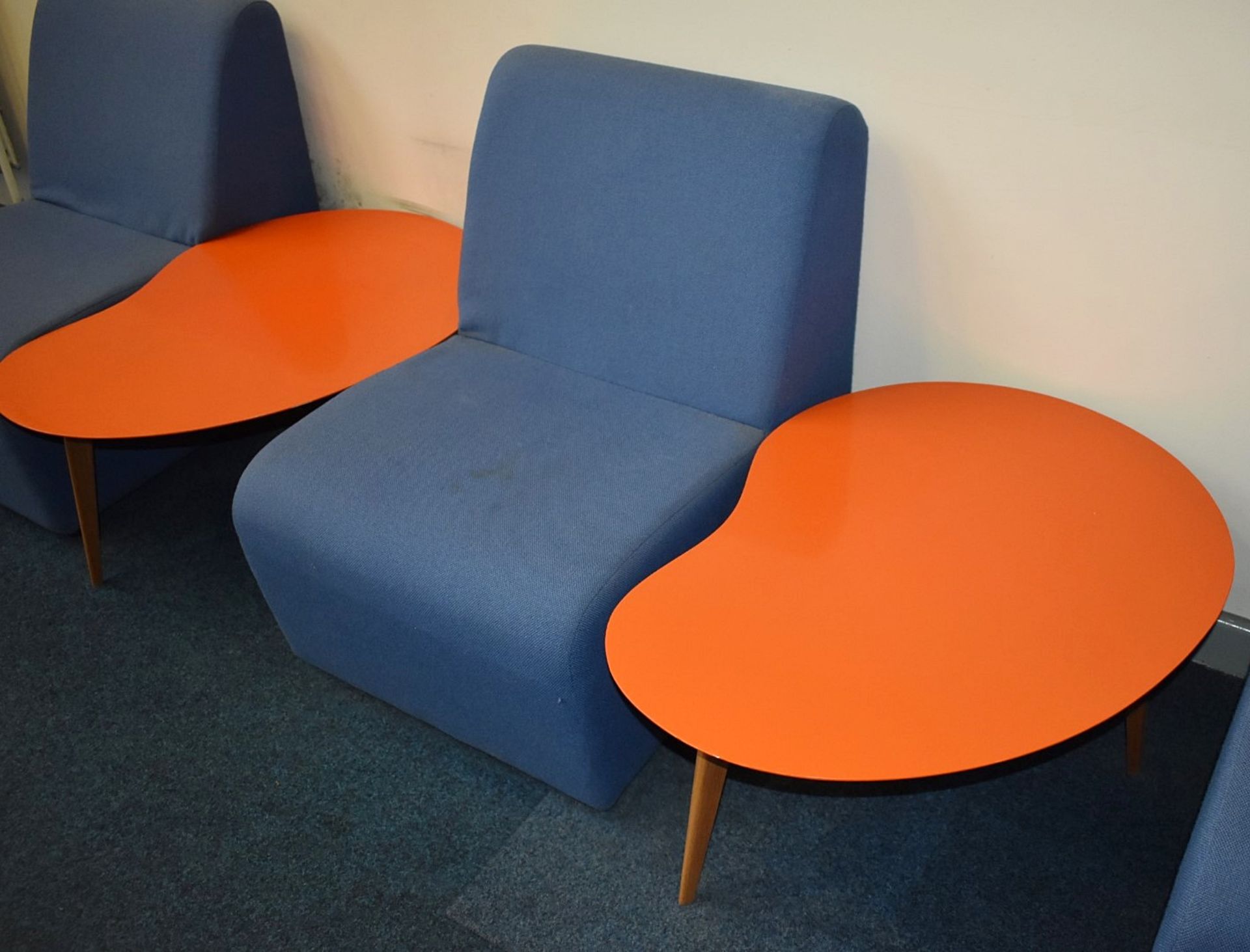 3 x Designer Jonathan Adler Kidney Tables in Orange - Small Size 80cm Width - Ref FE000 ODS - - Bild 5 aus 6