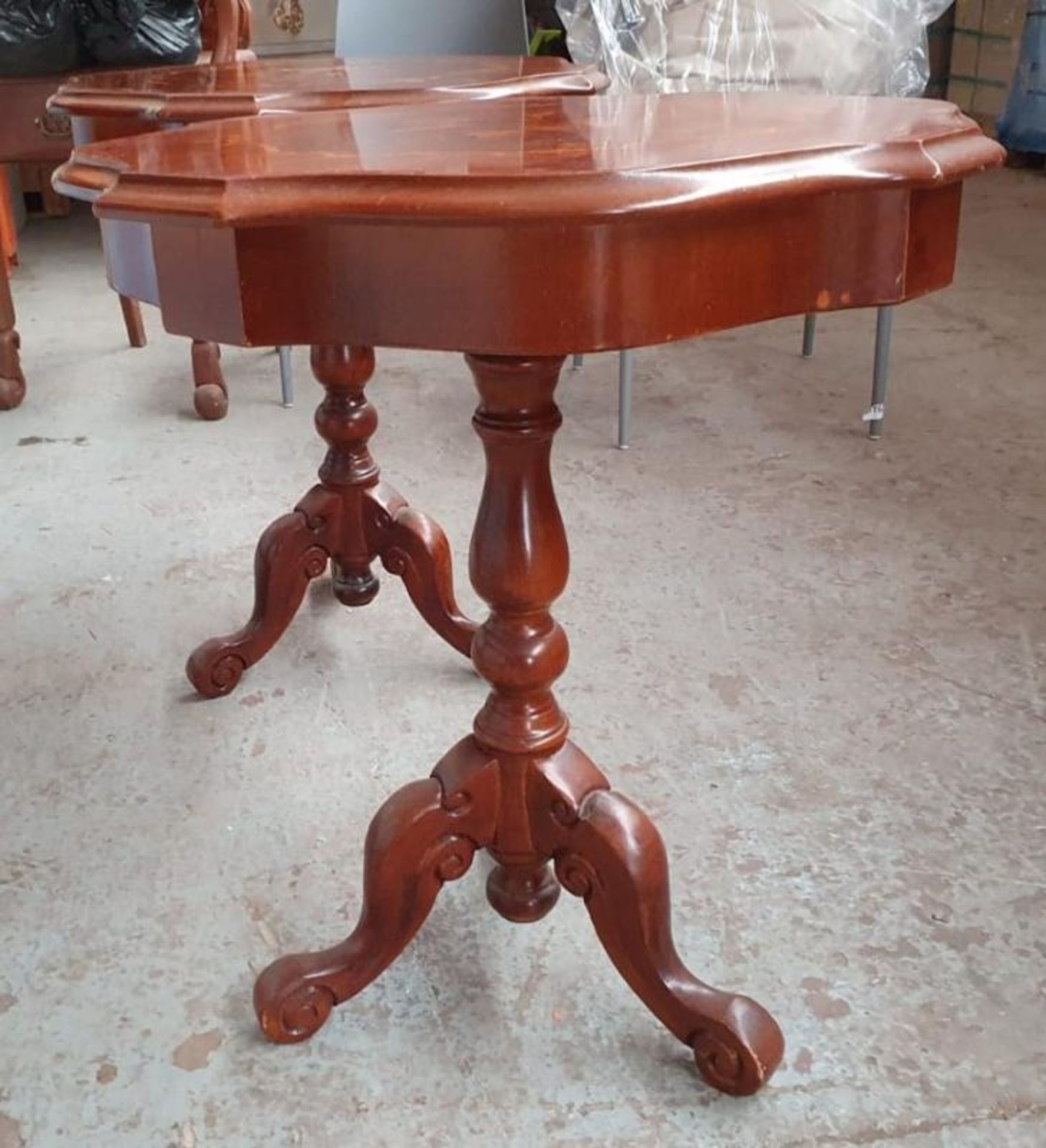 A Pair Of Period-Style Side / Lamp Tables With Ornate Legs - Unused Boxed Stock - £1 Start, No Reser - Image 8 of 8