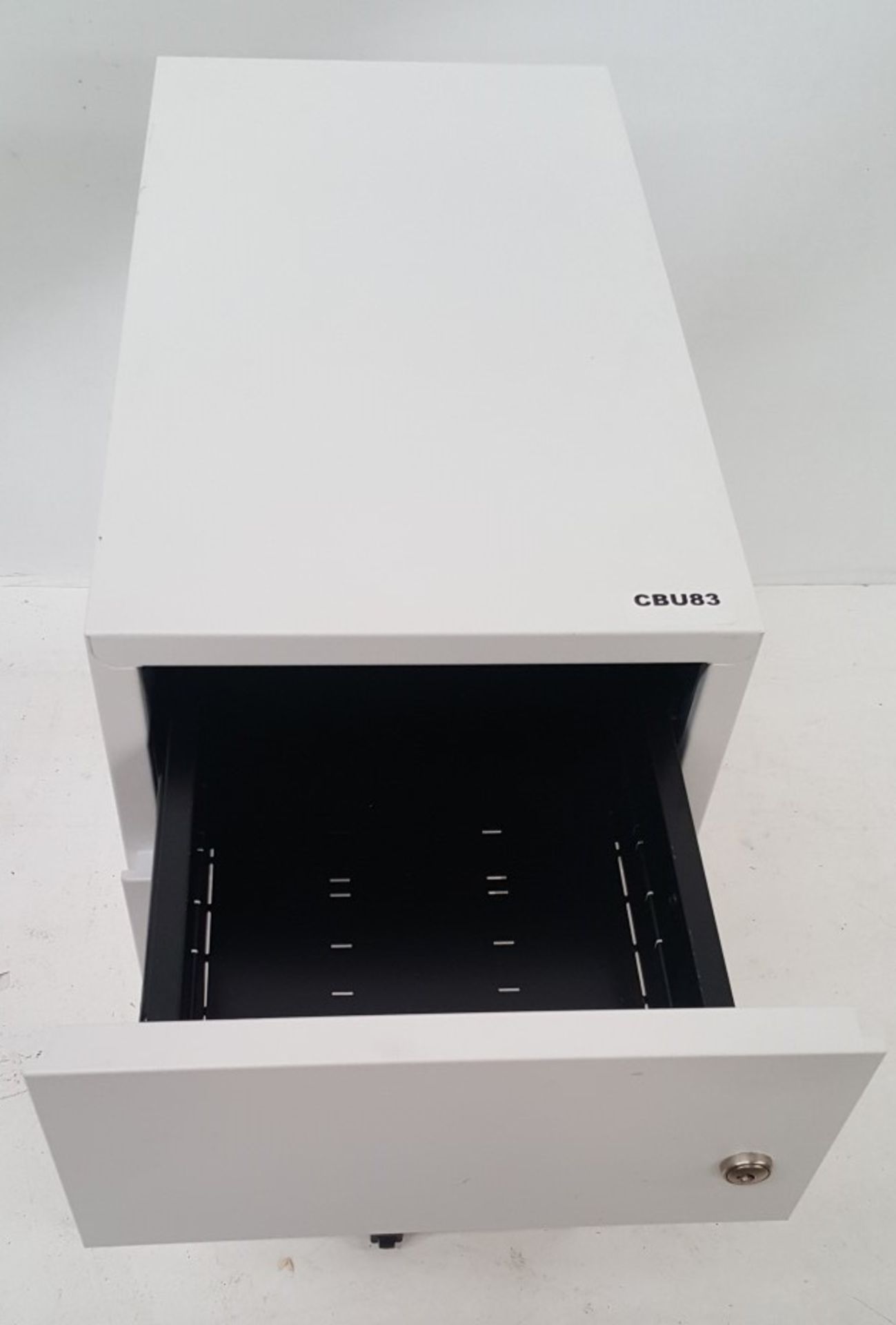 4 x Premium Metal Office 3-Drawer Pedestal In White - Dimensions: L56/W30/H64cm - Ref CBU83/1 - Bild 4 aus 4