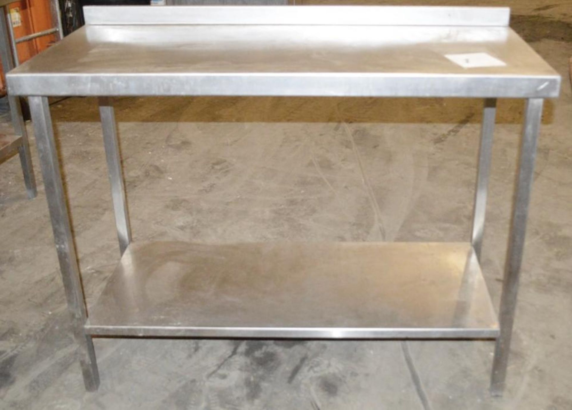 1 x Stainless Steel Prep Bench With Upstand - Dimensions: W116 x D50 x H92cm - £1 Start, No Reserve