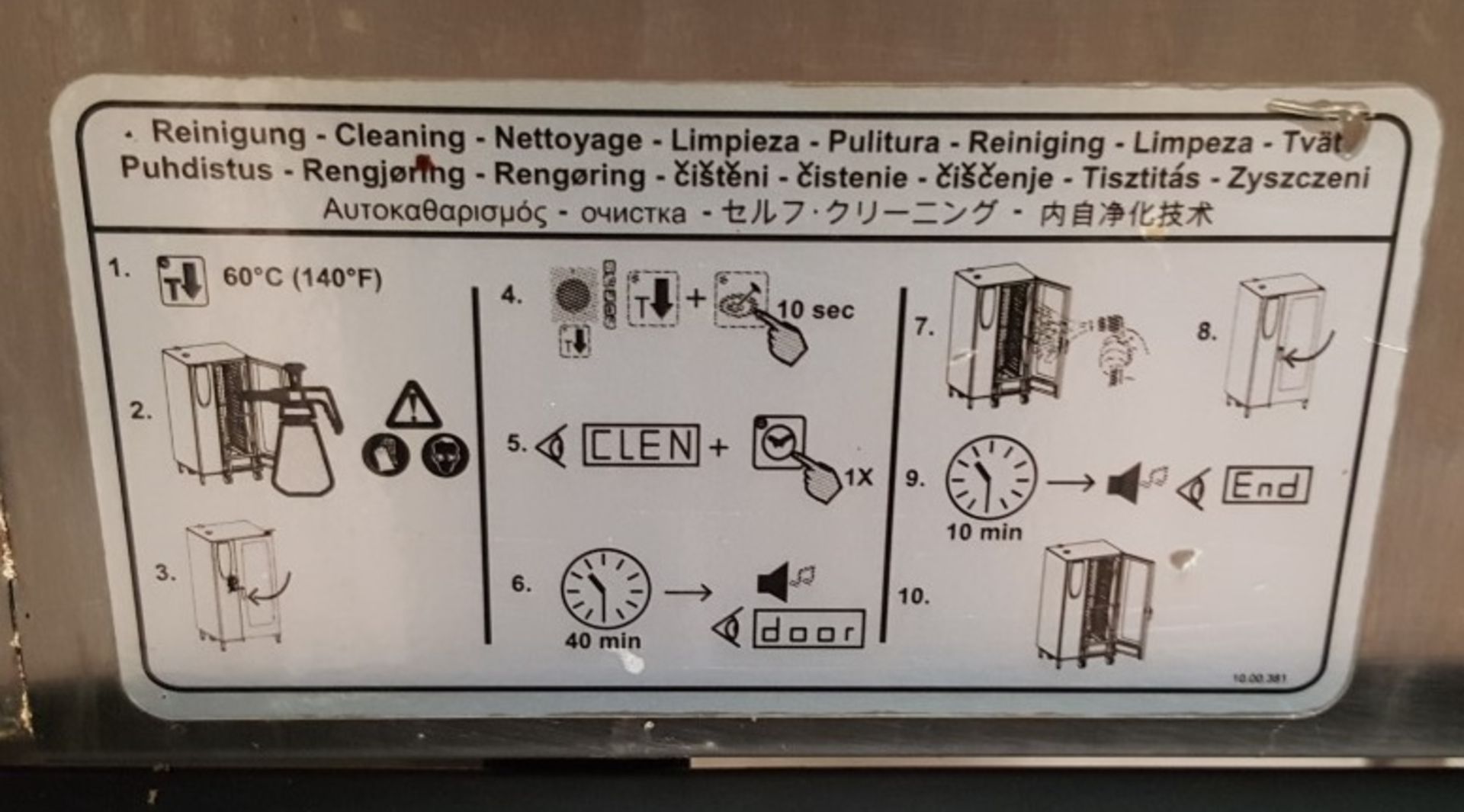 1 x RATIONAL CM101 COMBIMASTER 10 TRAY ELECTRIC COMBI OVEN - CL455 - Ref CBU7 - Bild 6 aus 12