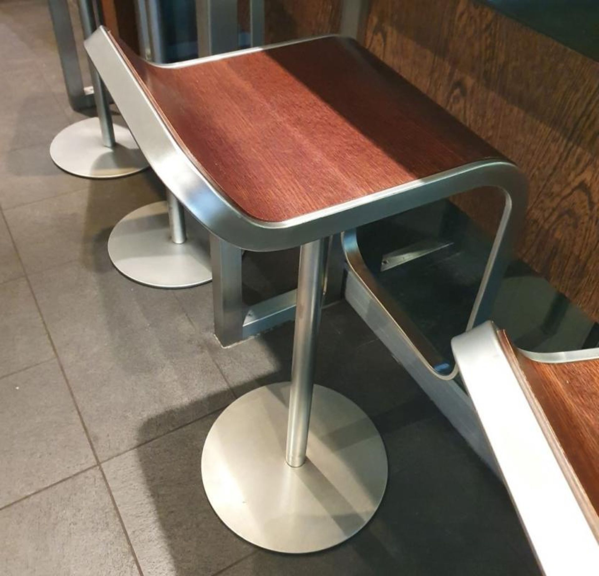 6 x Lapalma 'LEM' Heavy Duty Commercial Italian Stools With Oak Seats And Adjustable Hydraulic Aided - Bild 2 aus 10