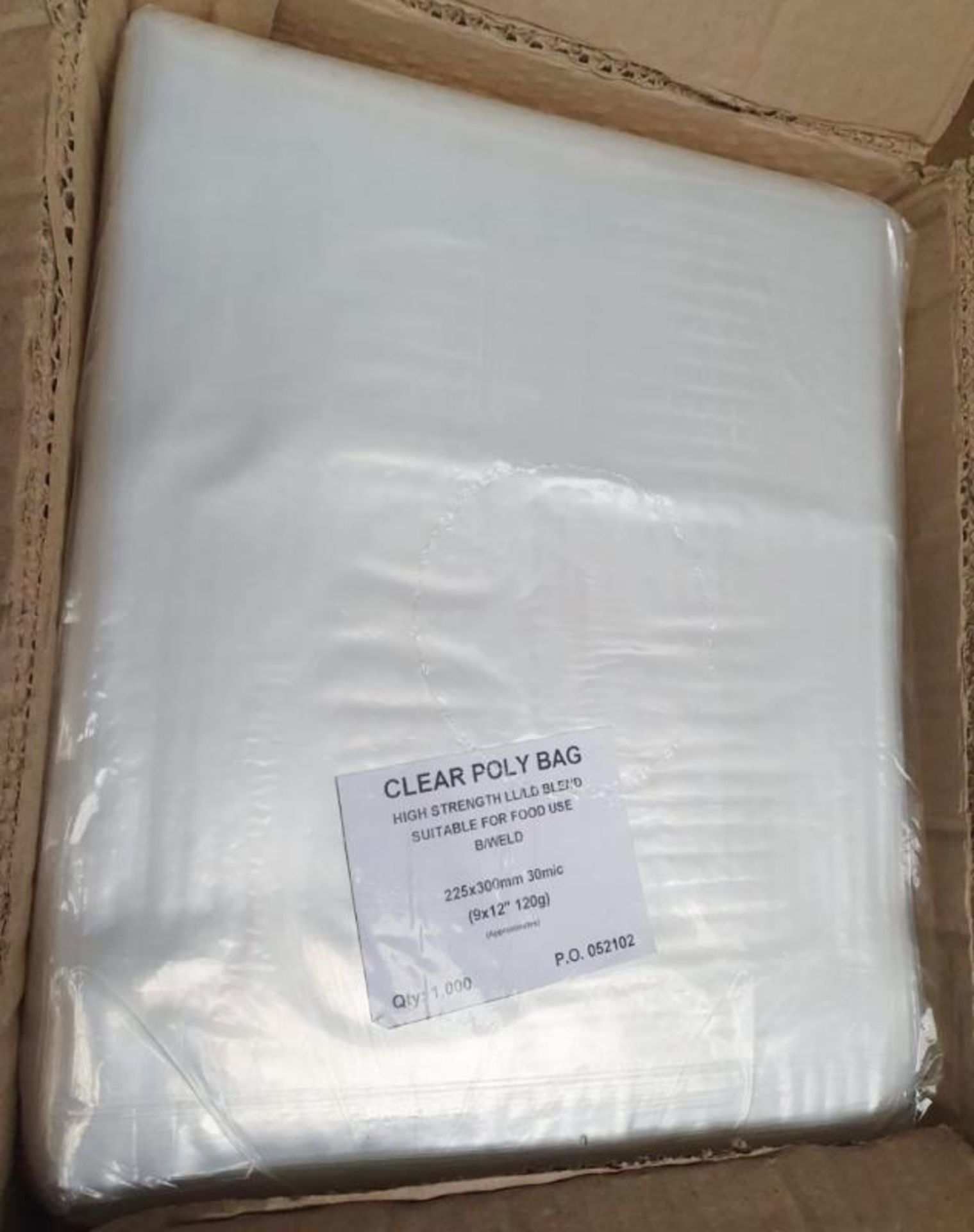 Approx 2000 Clear Polybags Suitable For Food - 2 x Sizes Supplied - Unused Boxed Stock - Low Start,