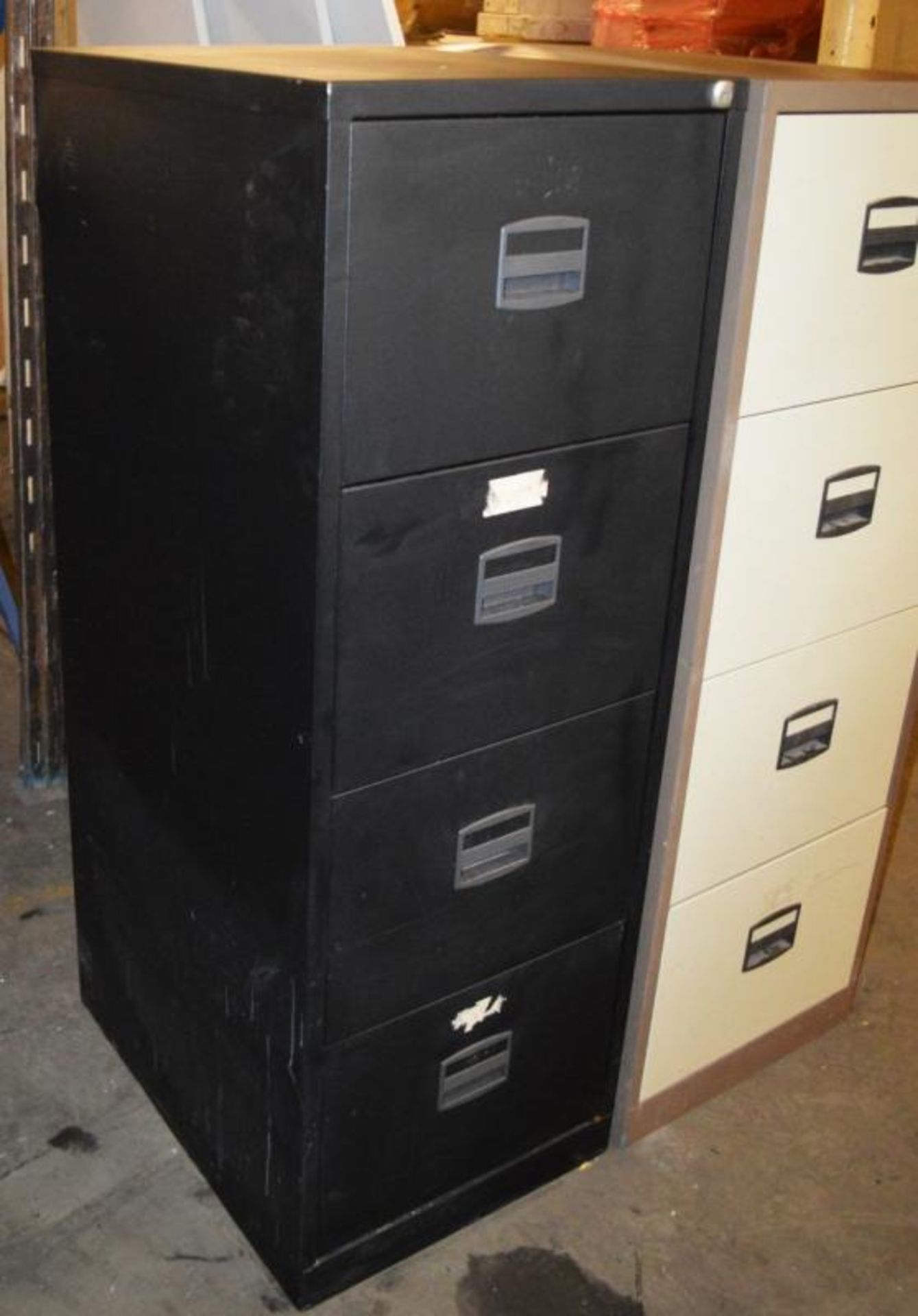 2 x Metal Filing Cabinets - Dimensions: H132 x W47 x D63cm - Used, Open, No Keys - Low Start, No Res - Image 4 of 5