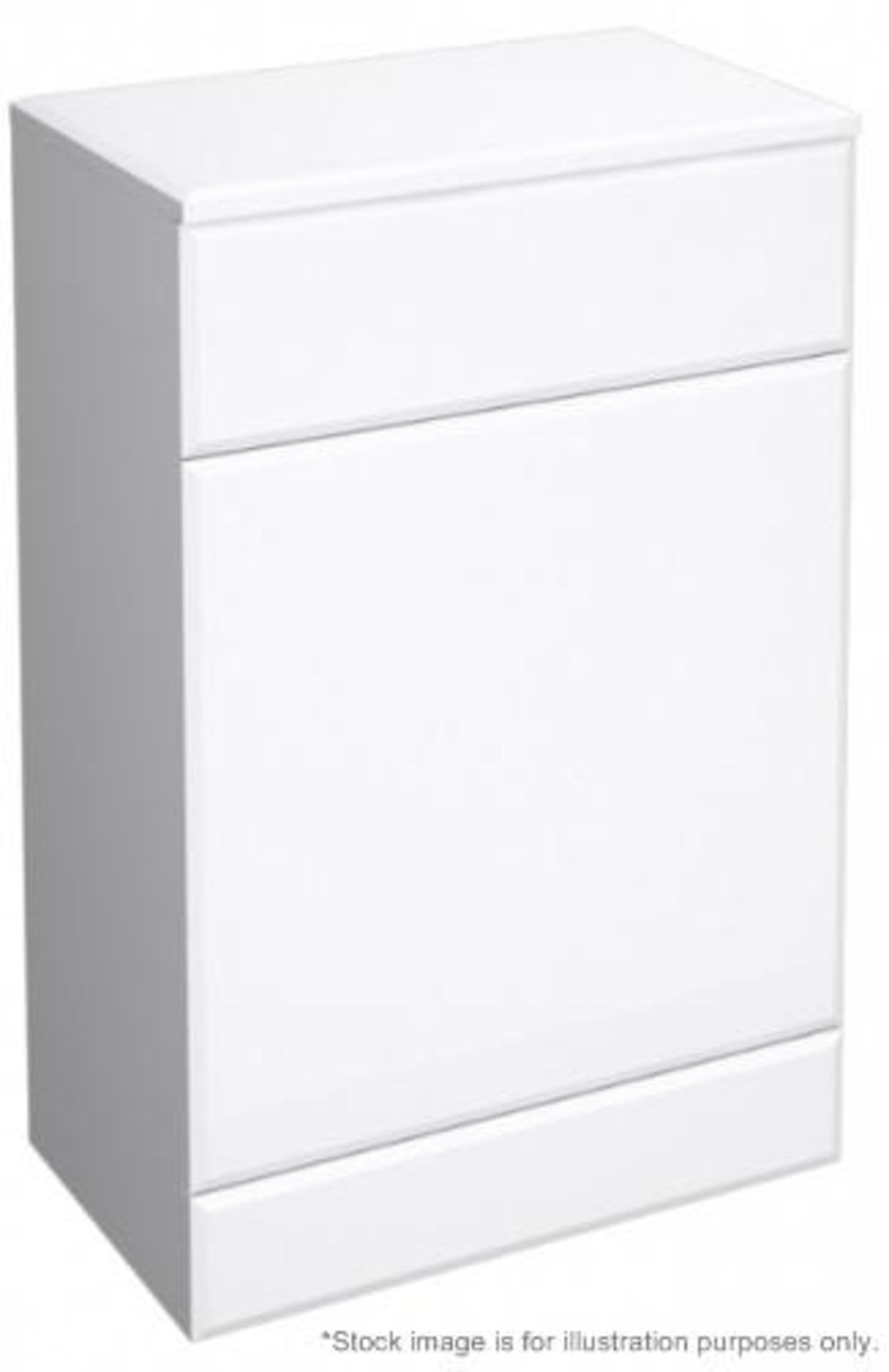 1 x Slimline Back To Wall Unit In White Including Concealed Cistern - Dimensions: 500x300mm - New & - Bild 2 aus 3