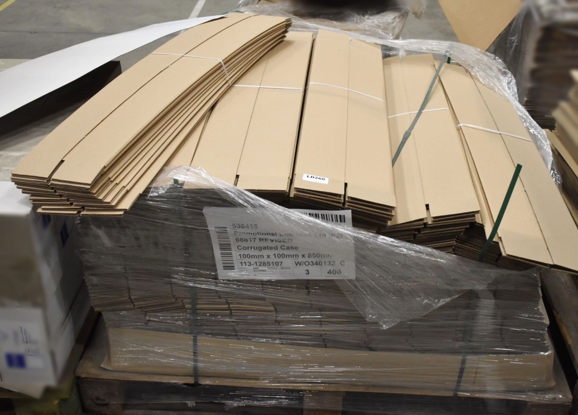 360 x Corrugated Cardboard Boxes - 100x100x850mm - Supplied as New in Bundles of 10 - Ref TD266 -