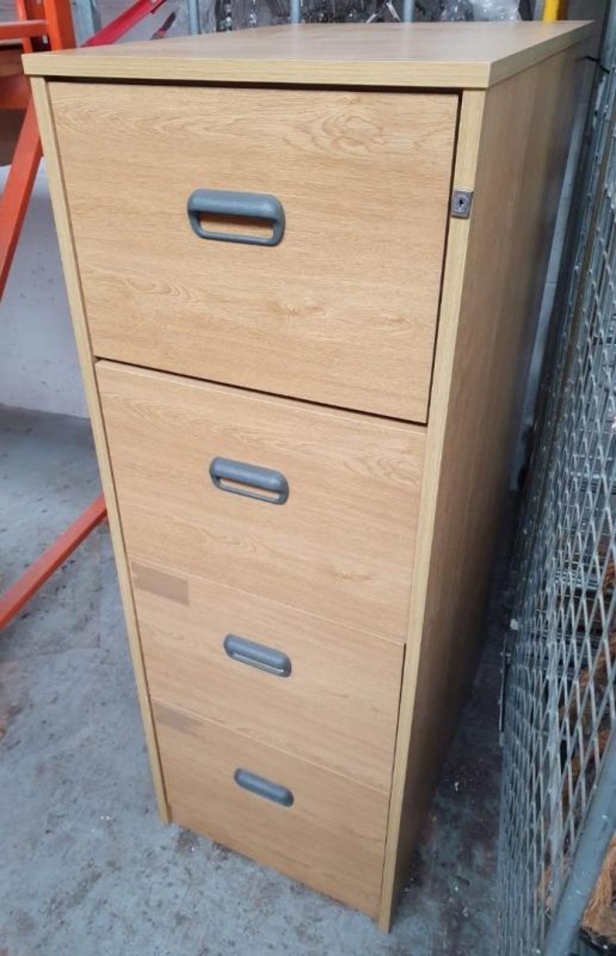 Pair Of Office Filiing Cabinet In Beech - Taken From A Working Office Environment In Great Condition - Bild 2 aus 4