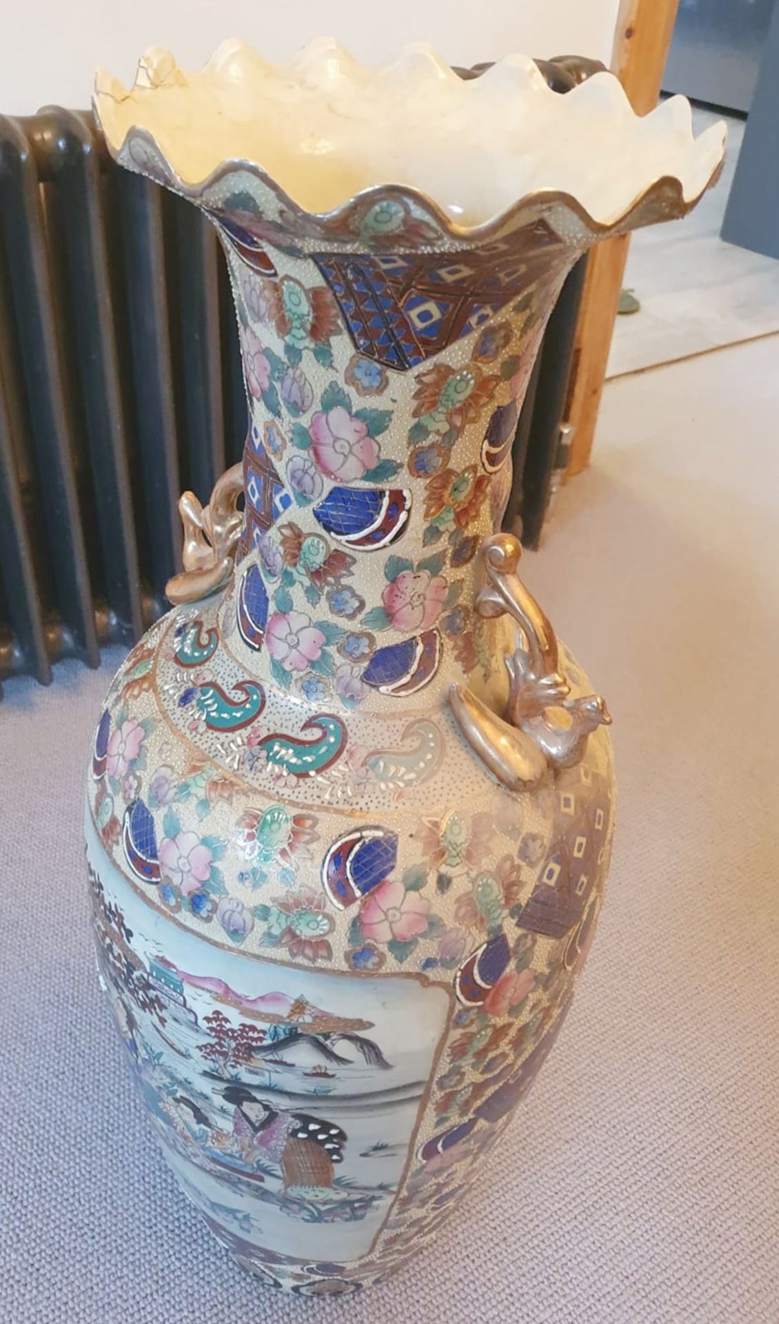 3 x Matching Vintage Japanese Vases *Please Read Main Description* Location: Maidstone Kent - Image 2 of 16
