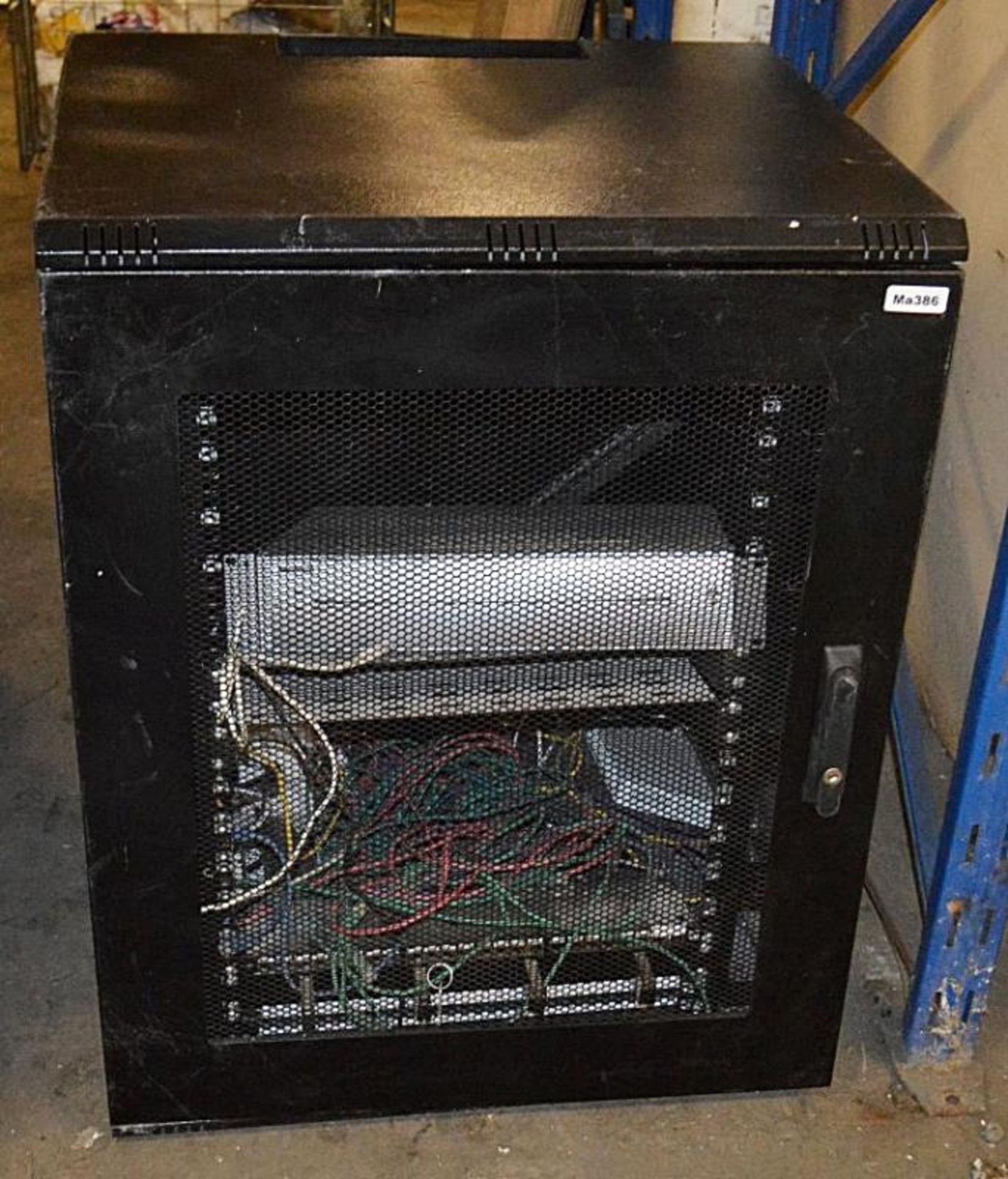 1 x CCTV Server Cabinet With Key - Dimensions: W70 x D60 x H90cm - Low Start, No Reserve - Ref: ma38