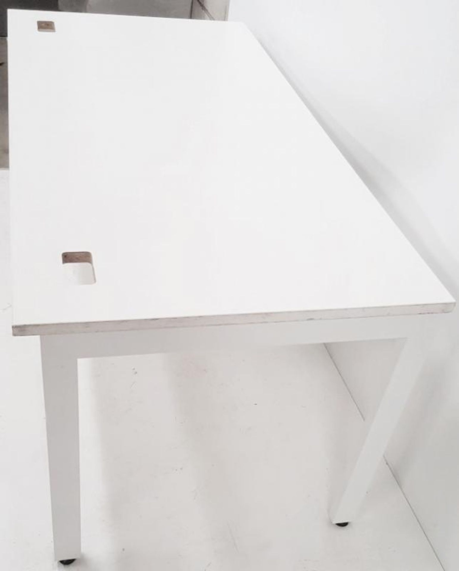 1 x Large Premium Office Desk In White - Used, In Good Condition - Dimensions: W160 x W80 x H74cm - - Bild 2 aus 5