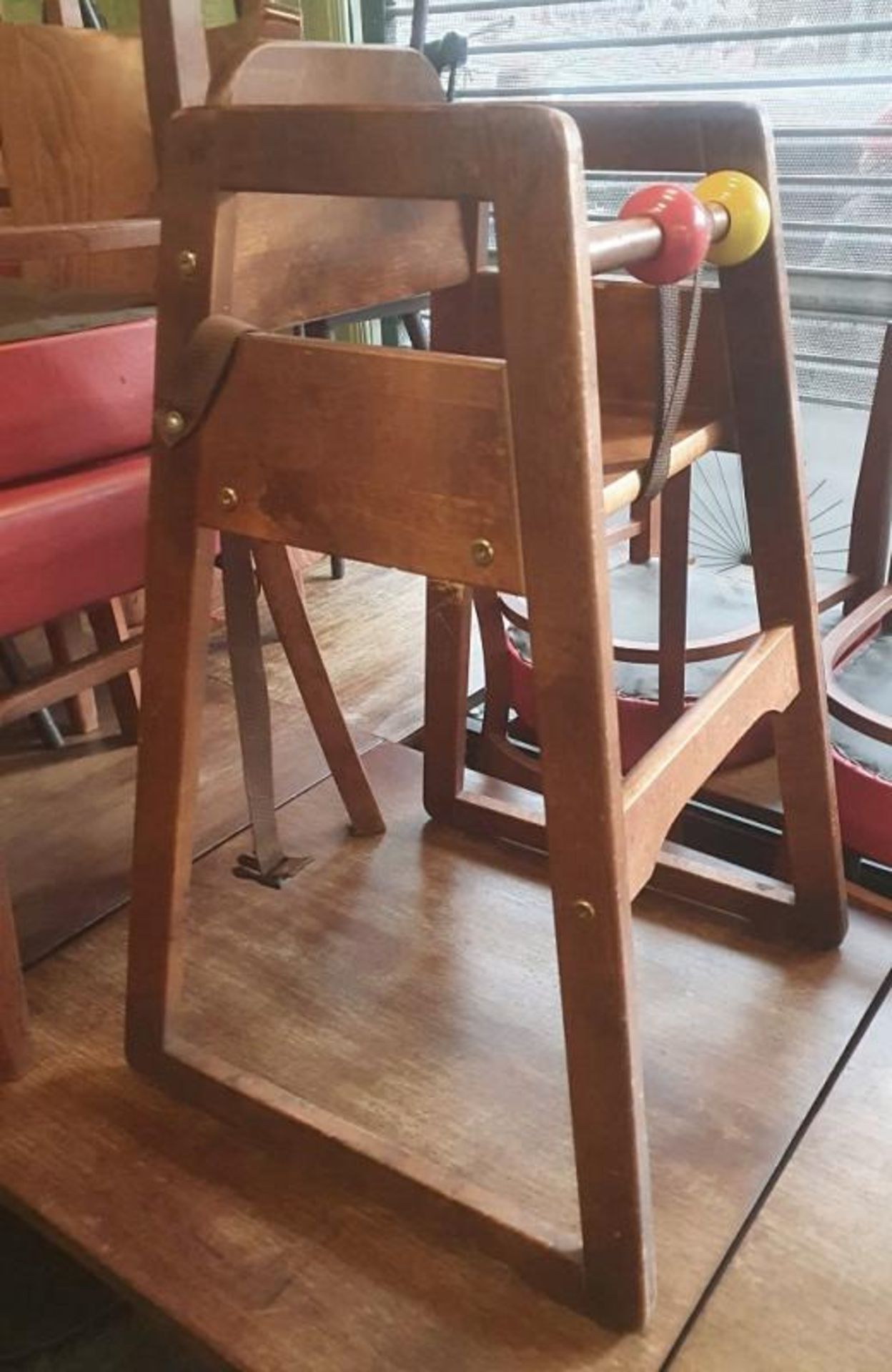 A Pair Of Wooden Commercial High Chairs - Recently Taken From A Contemporary Caribbean Restaurant & - Image 4 of 5