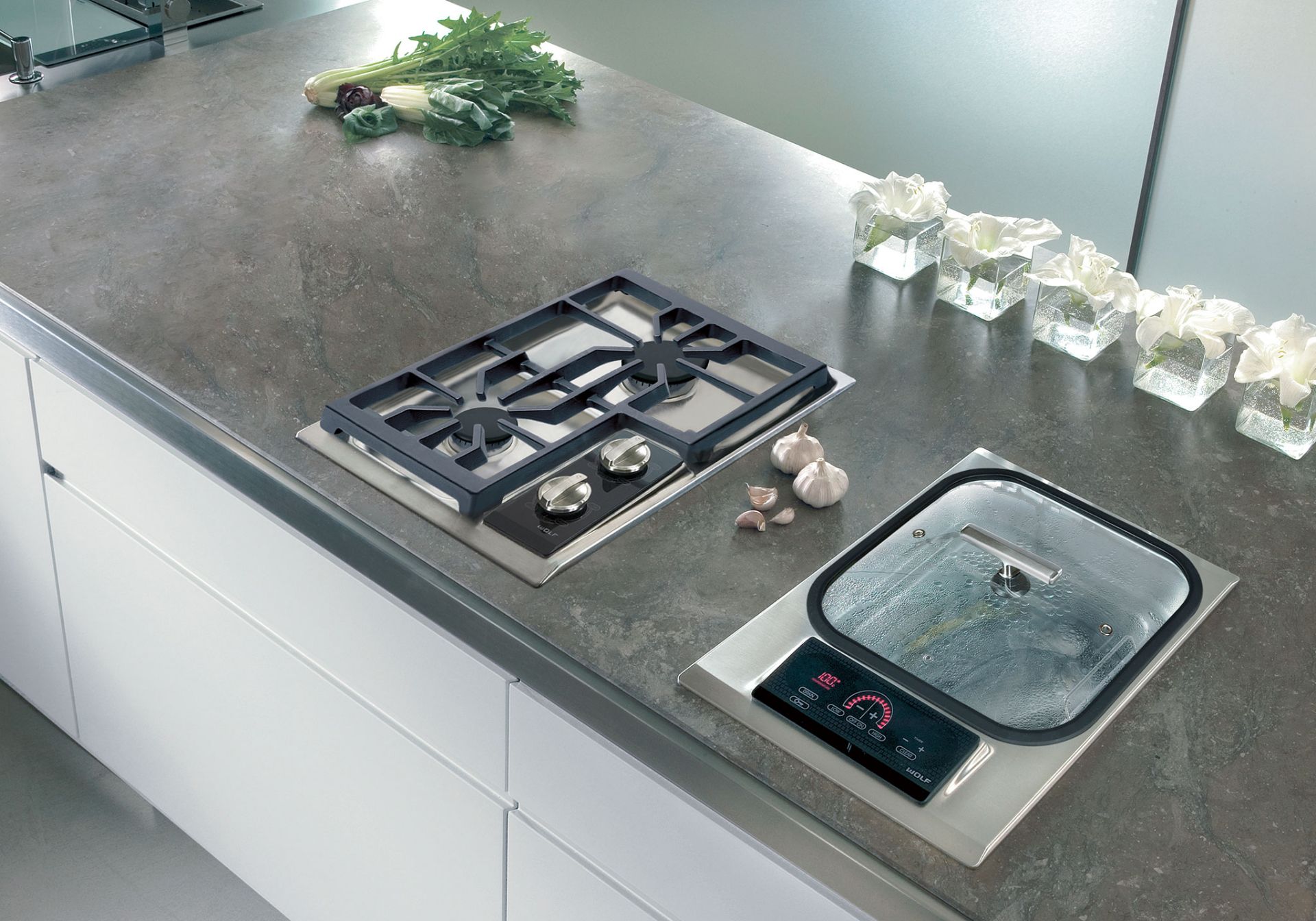 1 x Wolf Integrated Gas 15" Cook Top Twin Burner - Model CT15/S - Stainless Steel Finish - 15 x 21 - Bild 3 aus 4