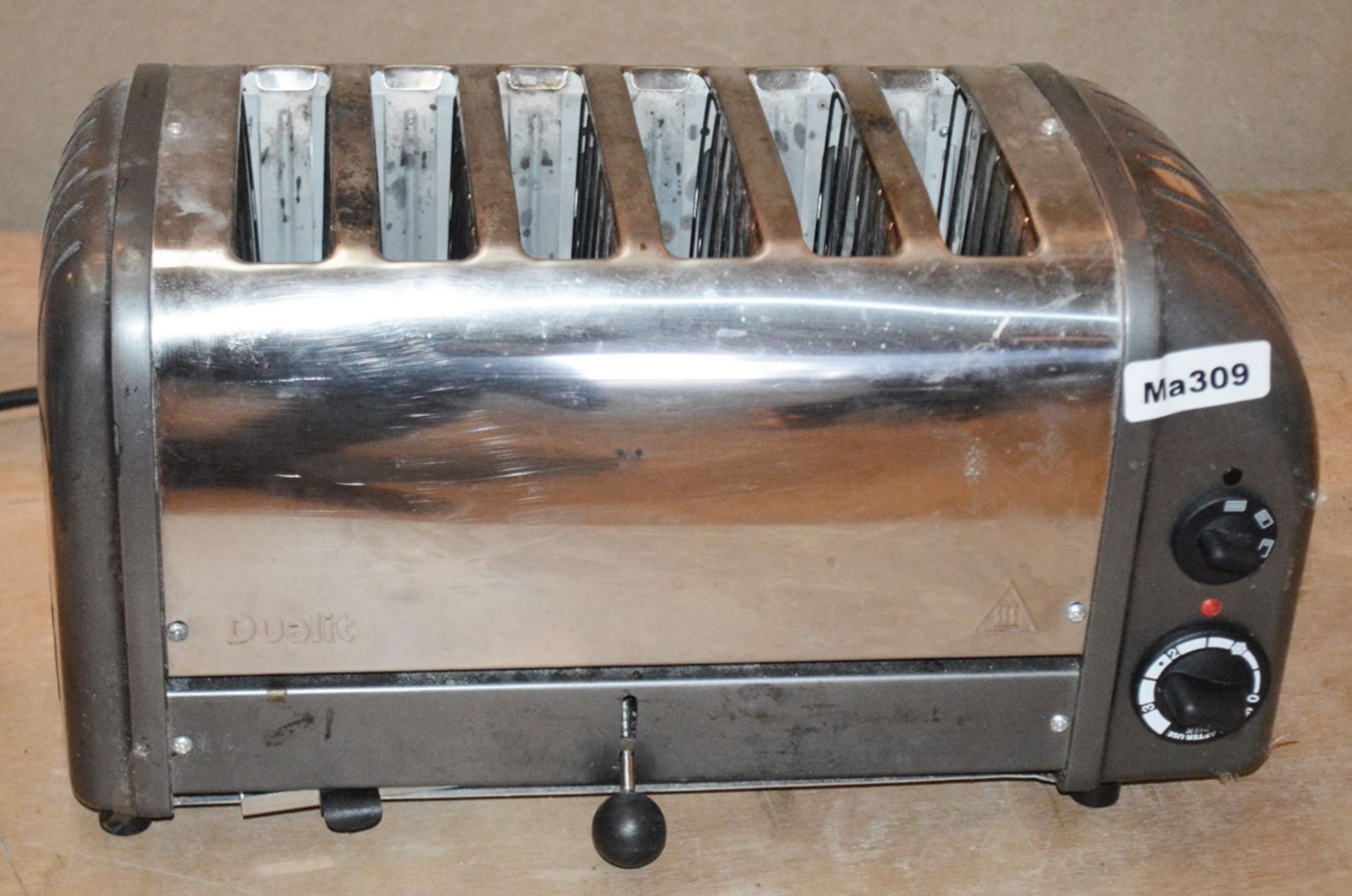 1 x Dualit 6-Slice Commercial Toaster - Dimensions: W45 x D20 x H20cm - Used, Recently Removed