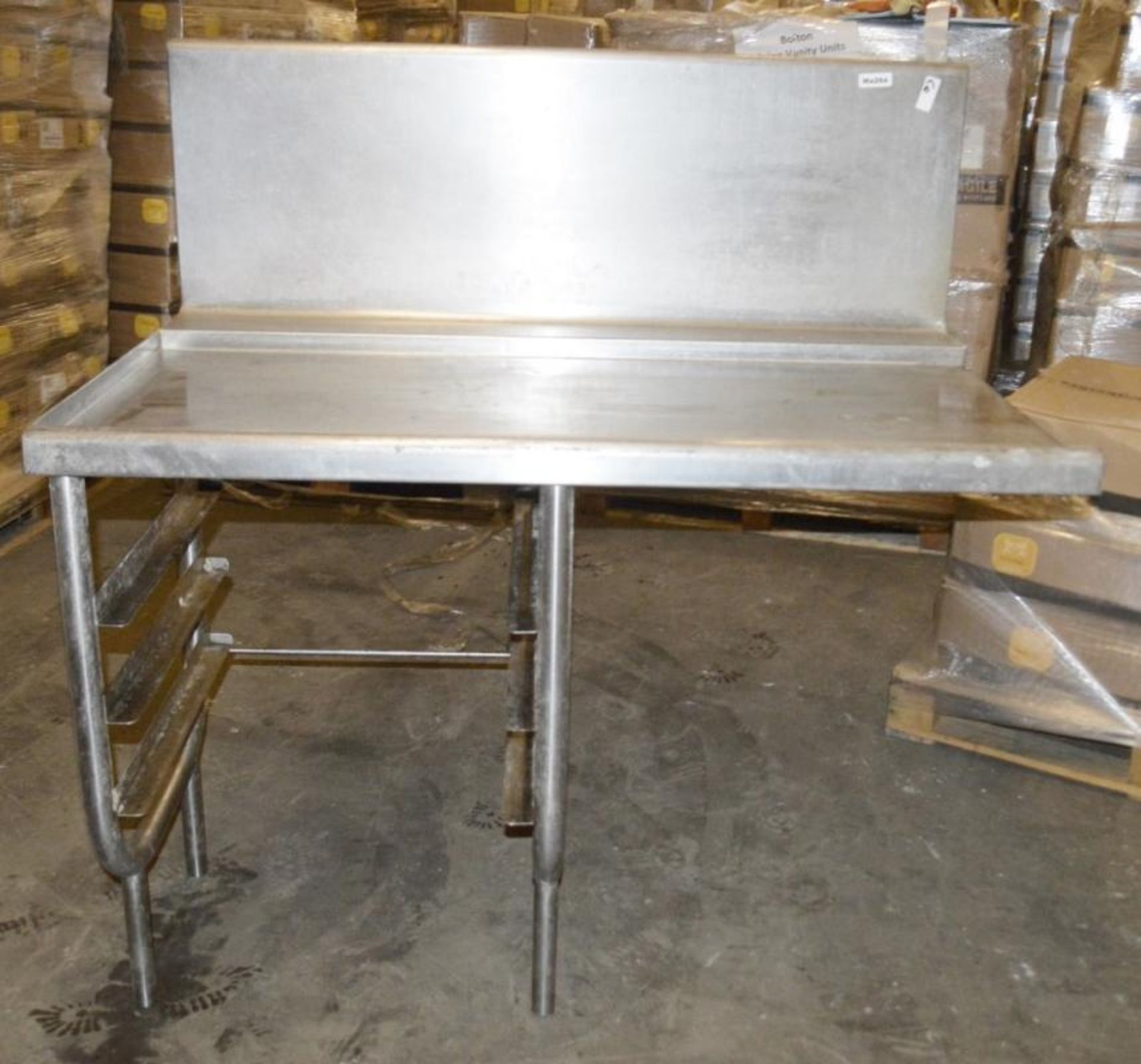 1 x Stainless Steel Prep Table / Tray Store - Dimensions: W120 x 76 x H126cm - £1 Start, No Reserve