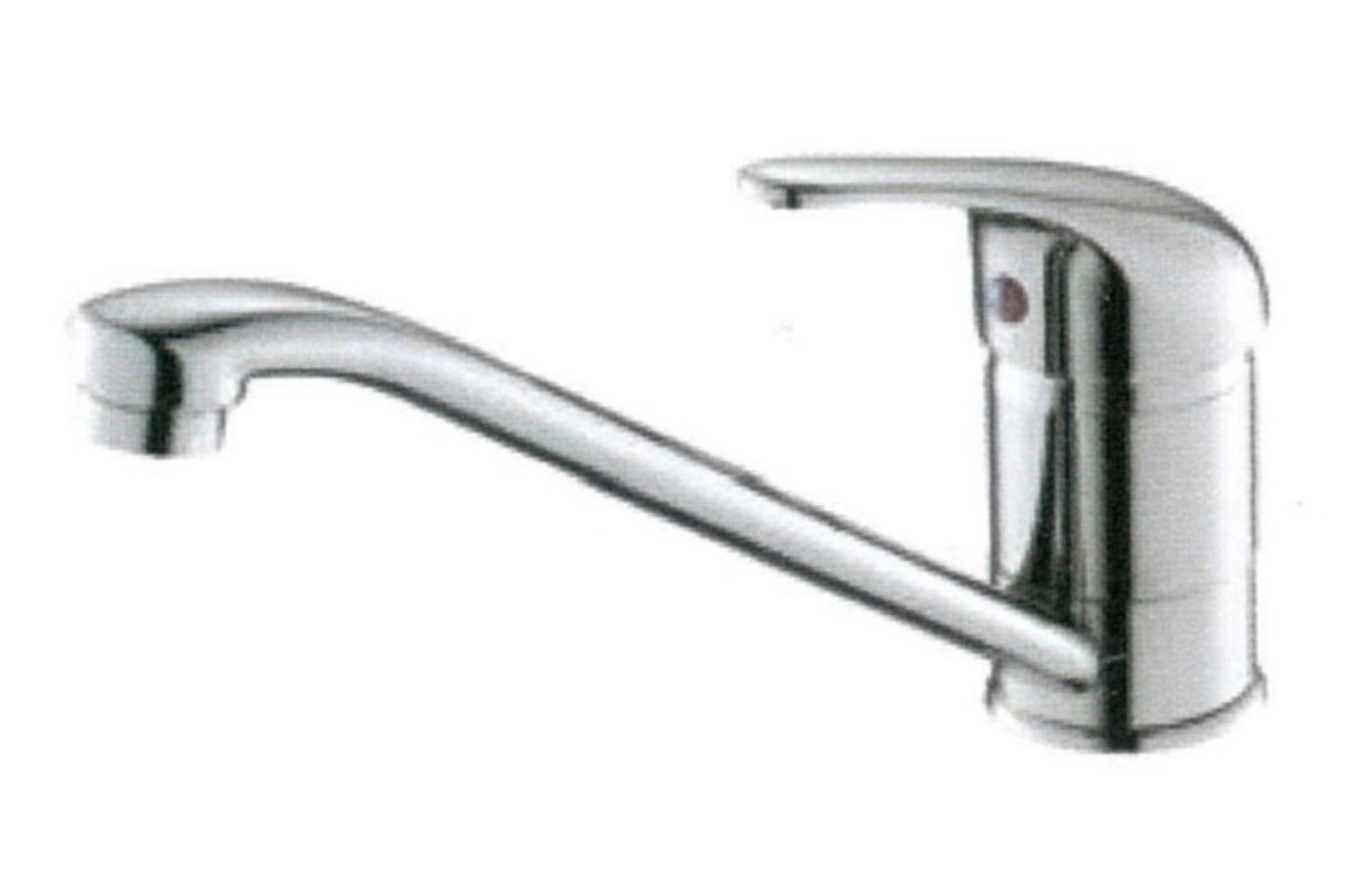 1 x High Quality Kitchen Sink Mixer Tap - Brass Construction Finished In Chrome - Brand New & Boxed