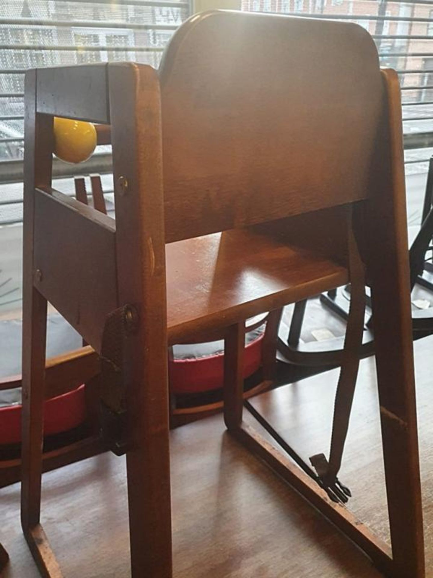 A Pair Of Wooden Commercial High Chairs - Recently Taken From A Contemporary Caribbean Restaurant & - Image 5 of 5