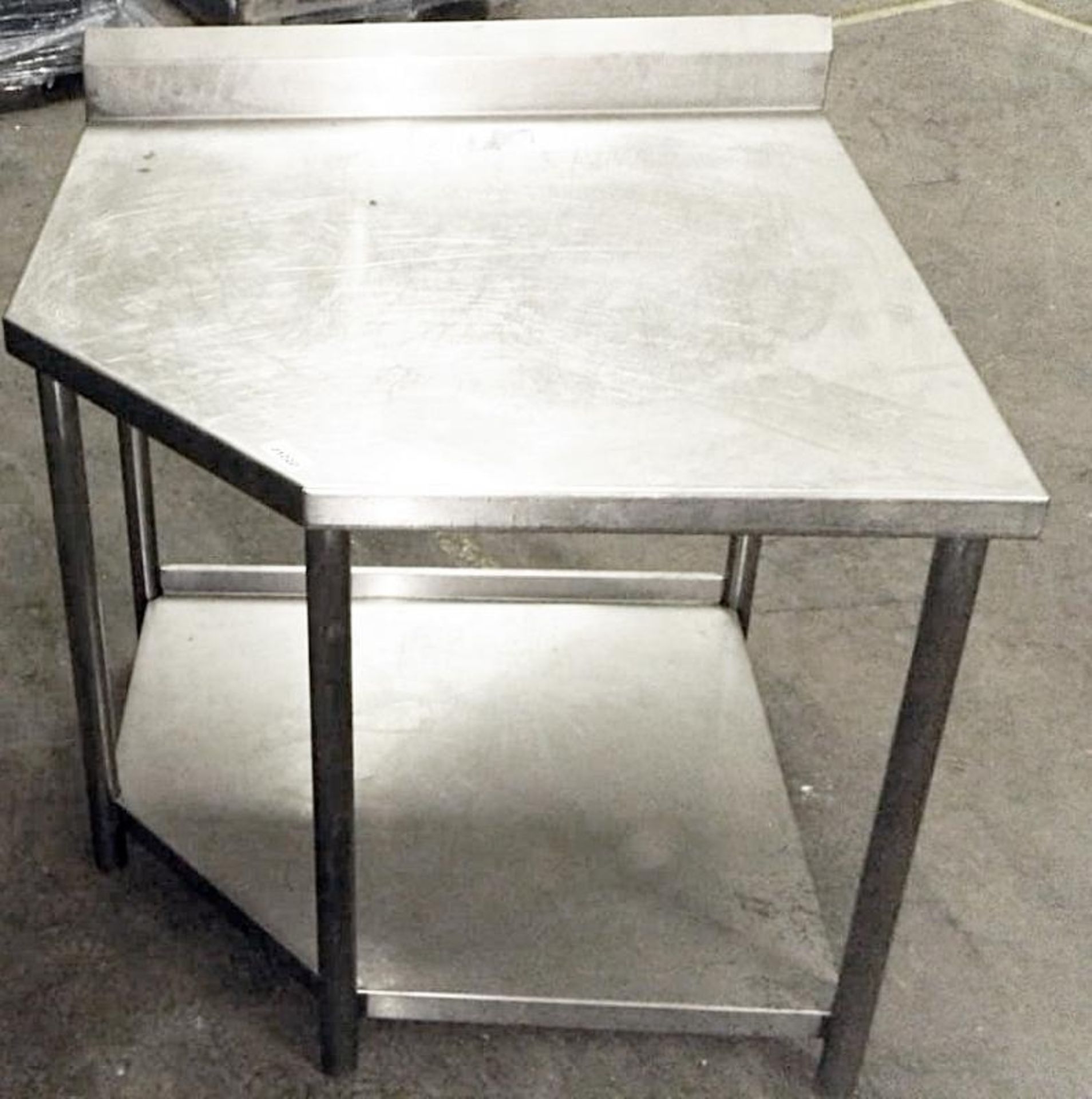 1 x Commercial Stainless Steel Prep Table With Upstand - Dimensions: 85 x 85 x h73cm - £1 Start