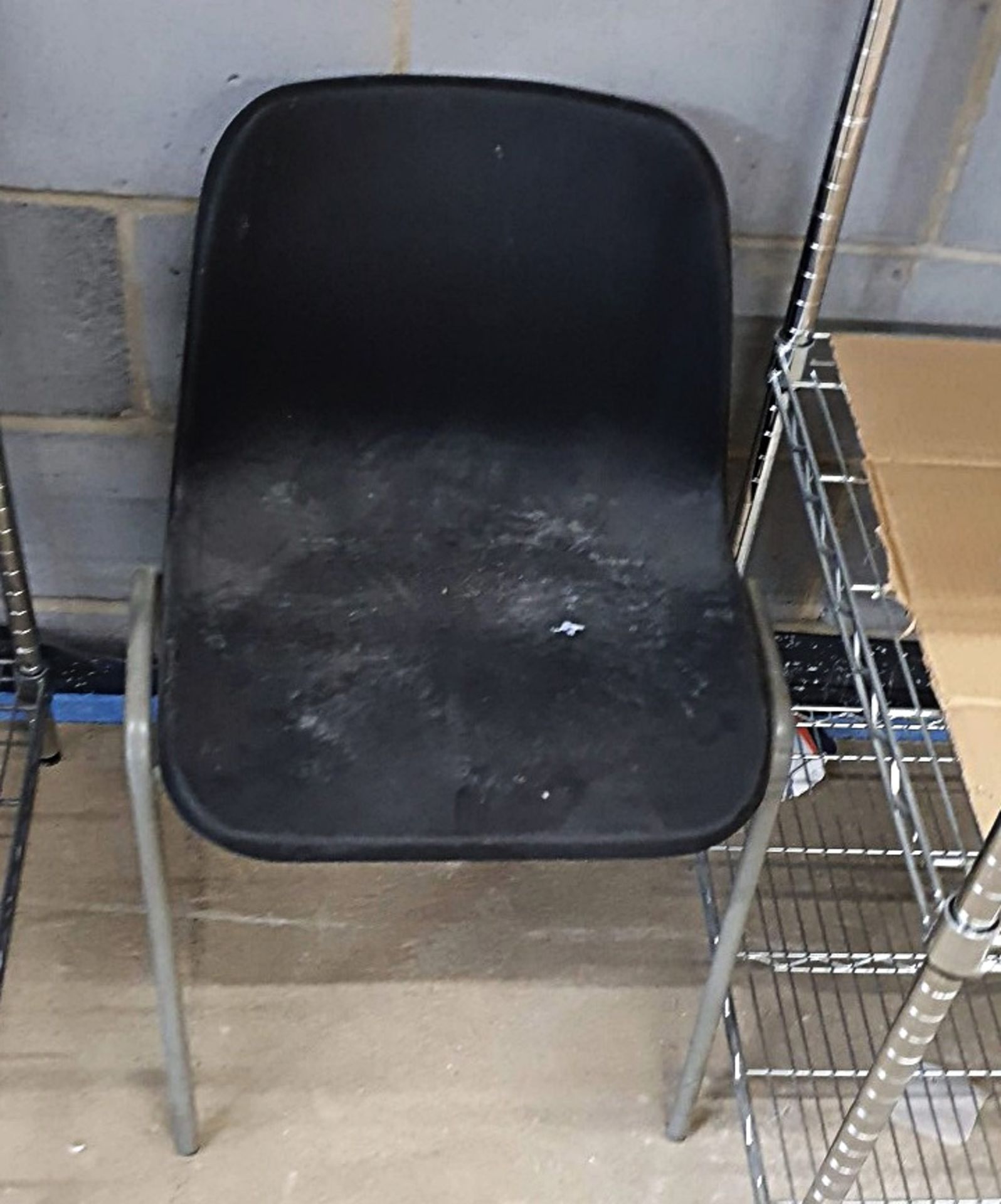 4 x Black Stackable Chairs *1 Start / No Reserve* Ref PA - CL463 - Location: Altrincham WA14