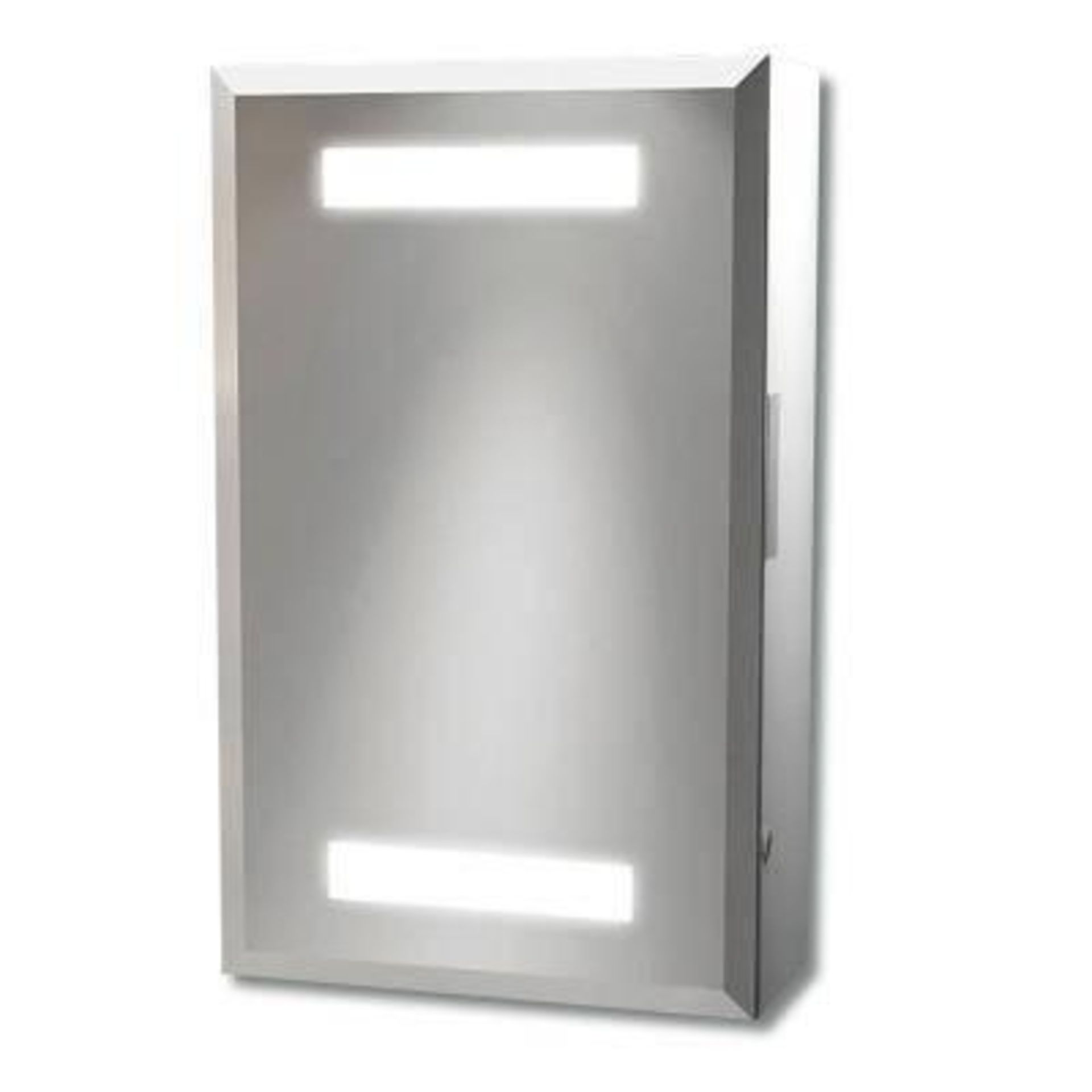 Pallet Job Lot Of 22 x Synergy Single Door Aluminium LED Mirrored Bathroom Cabinets - Contemporary M