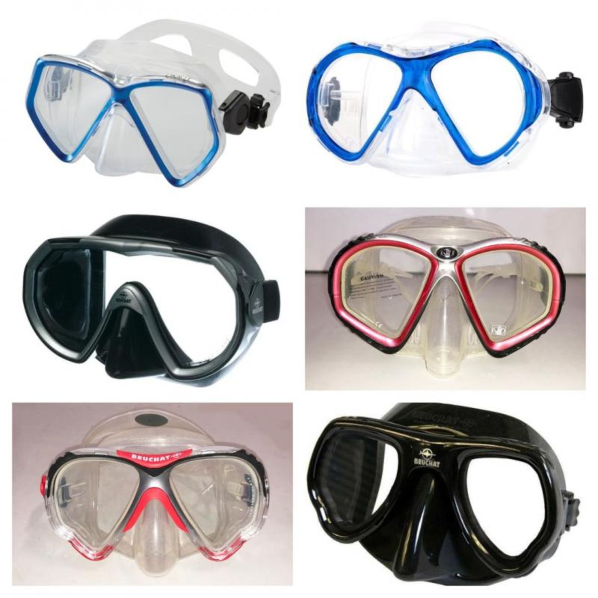 6 x New Branded Diving Masks - CL349 - Altrincham WA14 - Total RRP £187.44