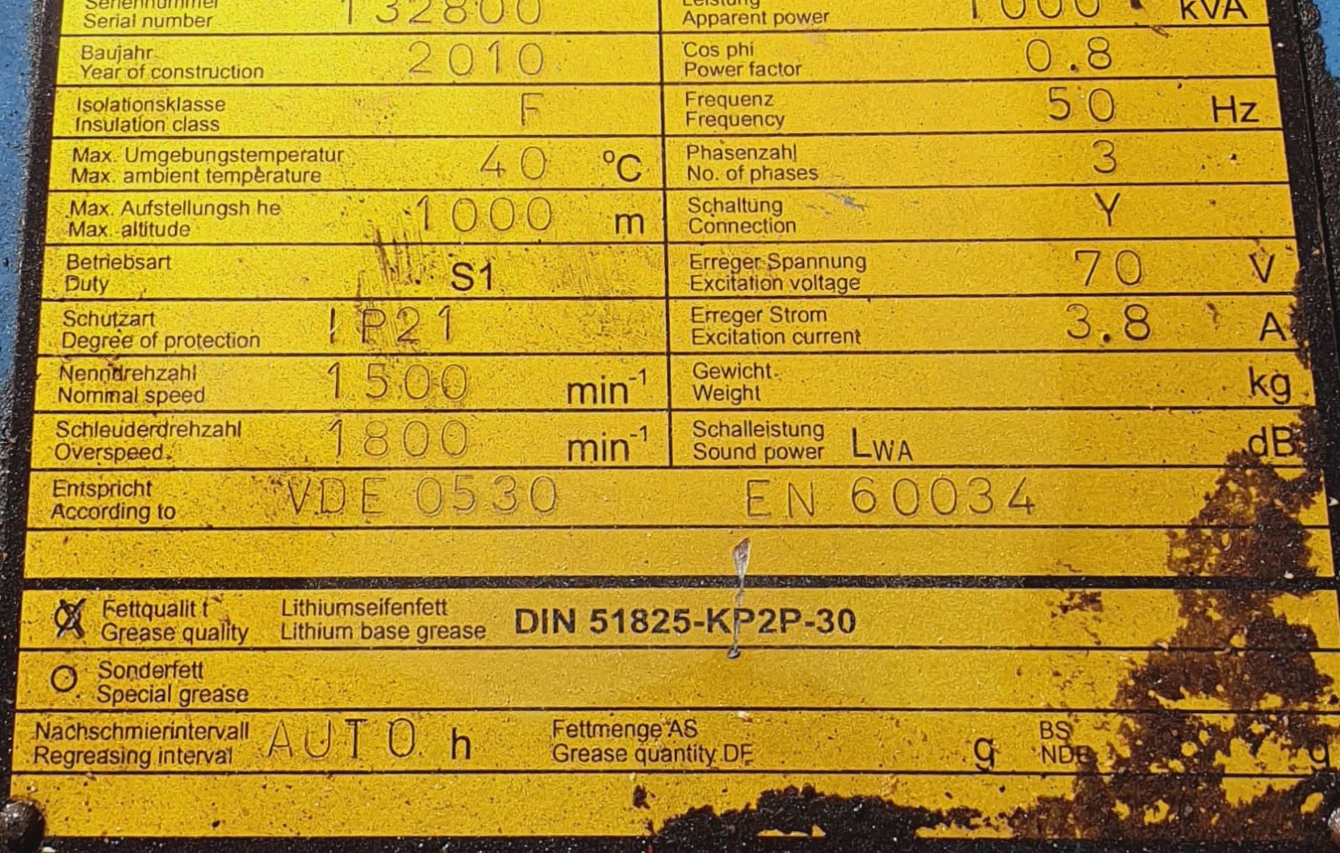 1 x 1987 Hitzinger SGS 9D 040 Generator - Only 800 Hours Use - Ref: T4UB/HZ - CL333 - Location: - Bild 14 aus 20