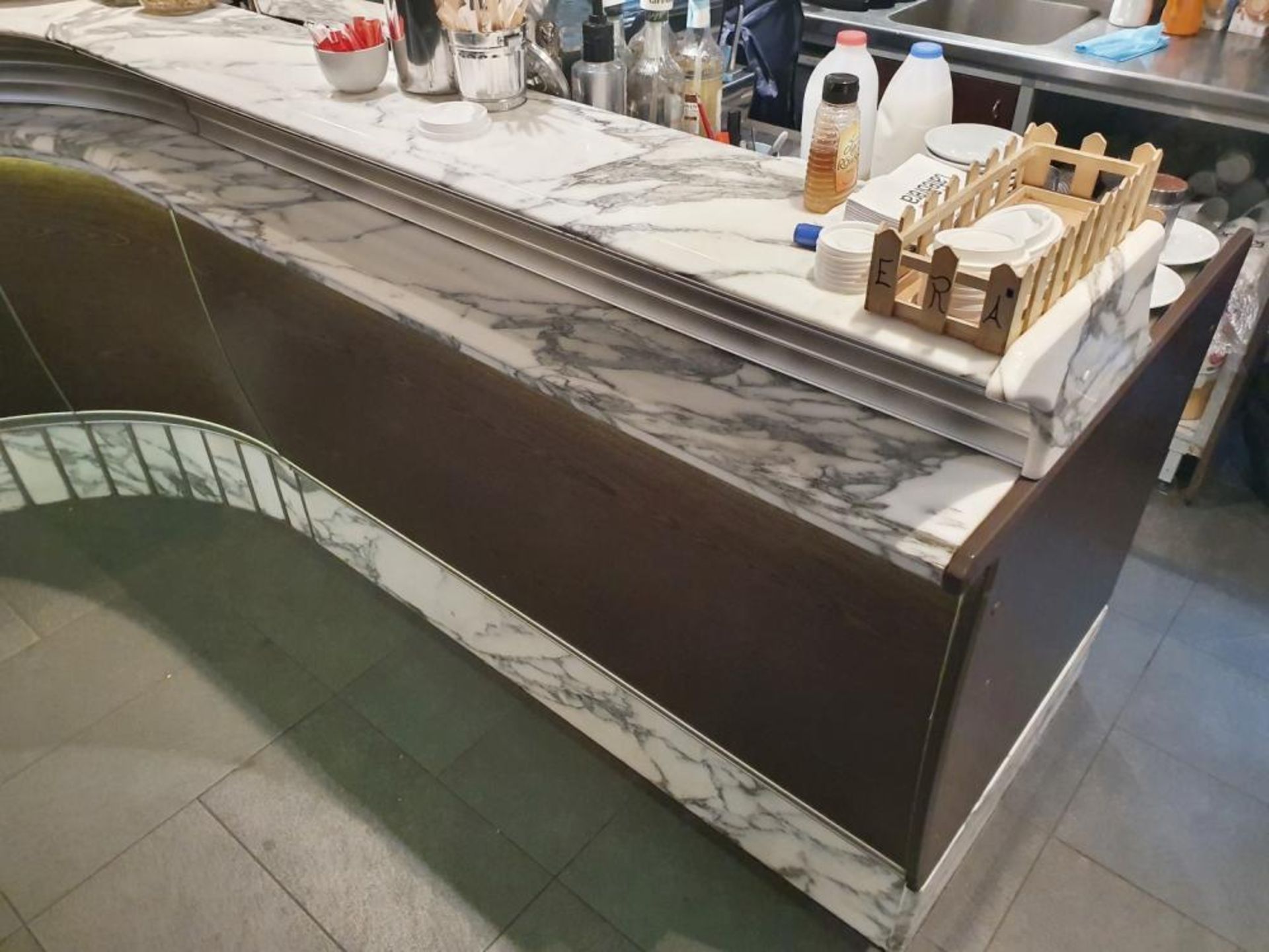 1 x Front Bar Area With Marbled Counter Top And Built-In 2-Door Undercounter Chiller - Image 4 of 30