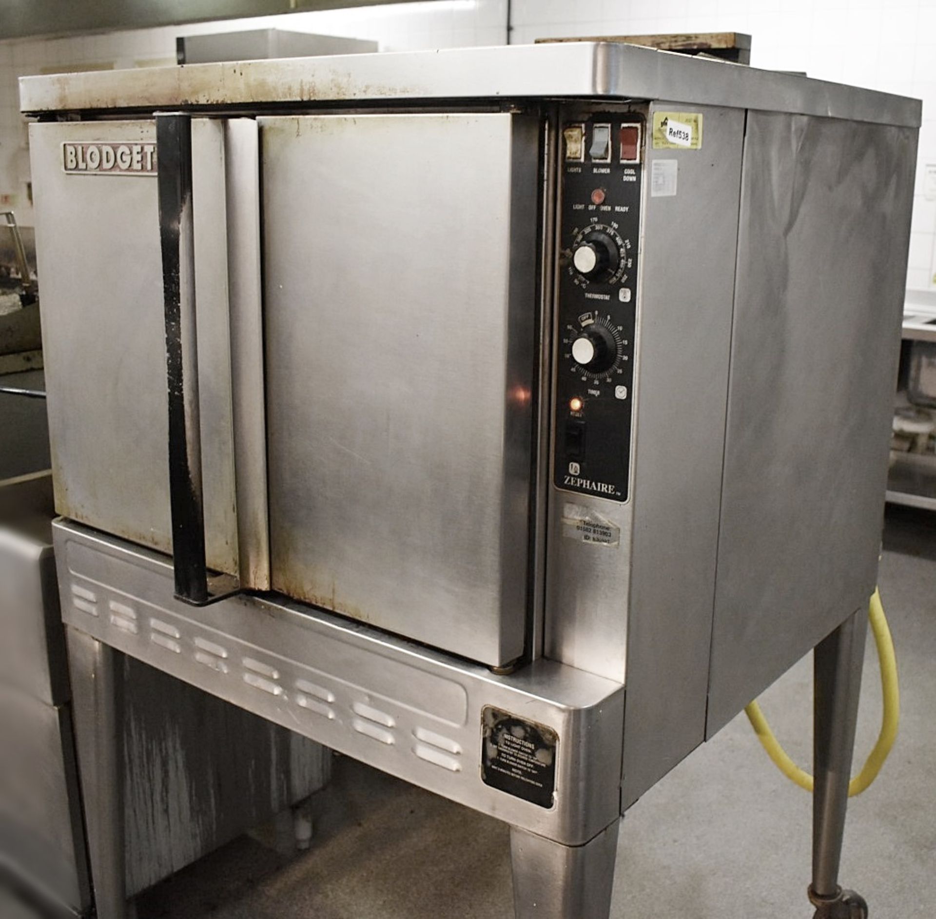 1 x Blodgett Zephaire Natural Gas Convection Oven on Castors - Stainless Steel Finish - CL461 - - Image 2 of 6
