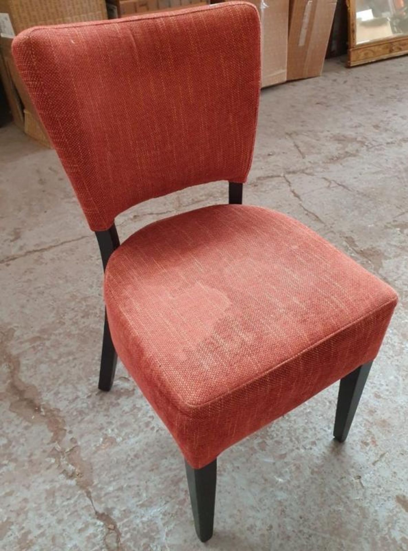 1 x Chair Upholstered in Salmon Fabric *£1 Start, No Reserve*