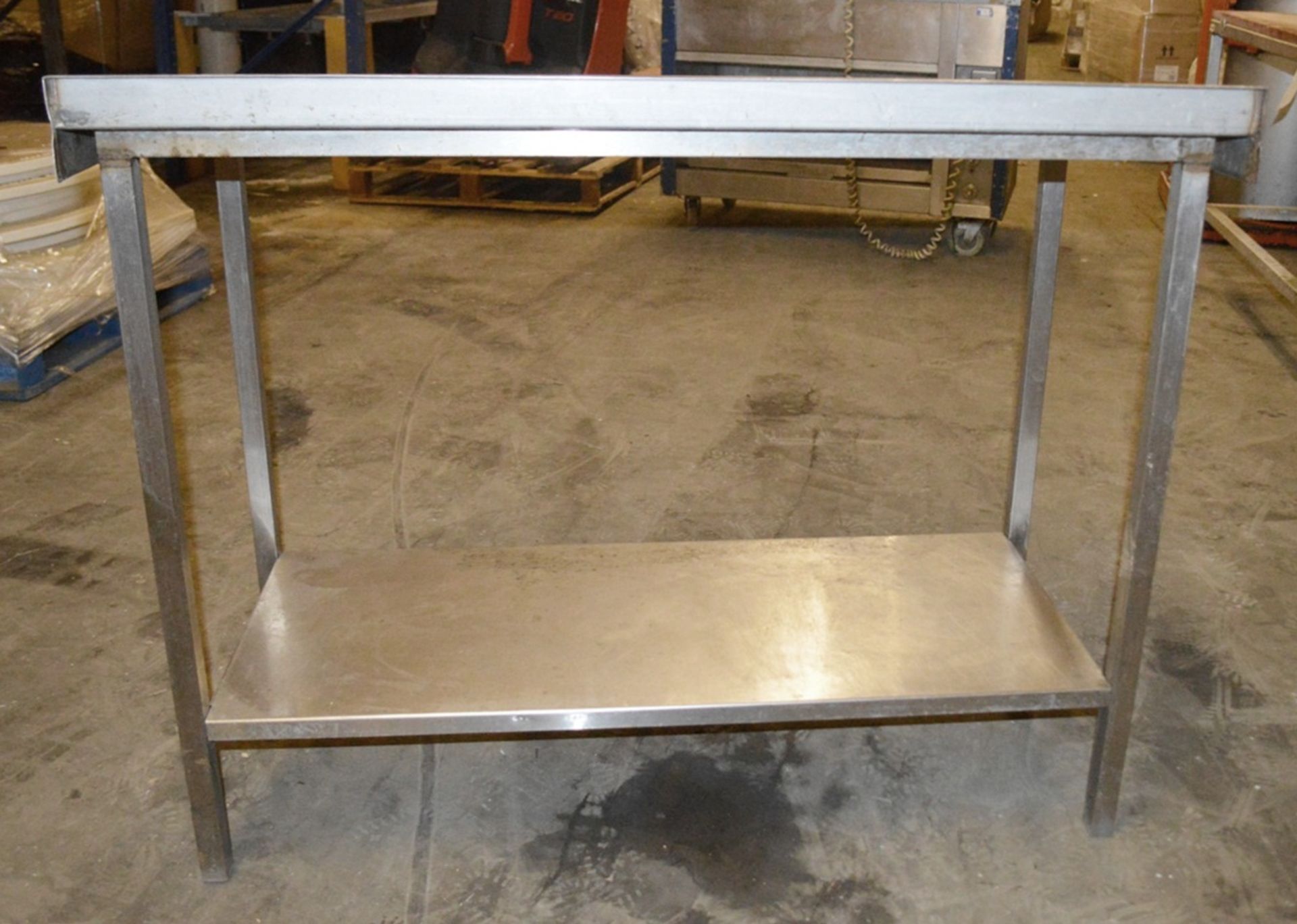 1 x Stainless Steel Prep Bench With Upstand - Dimensions: W116 x D50 x H92cm - £1 Start, No Reserve - Image 2 of 2