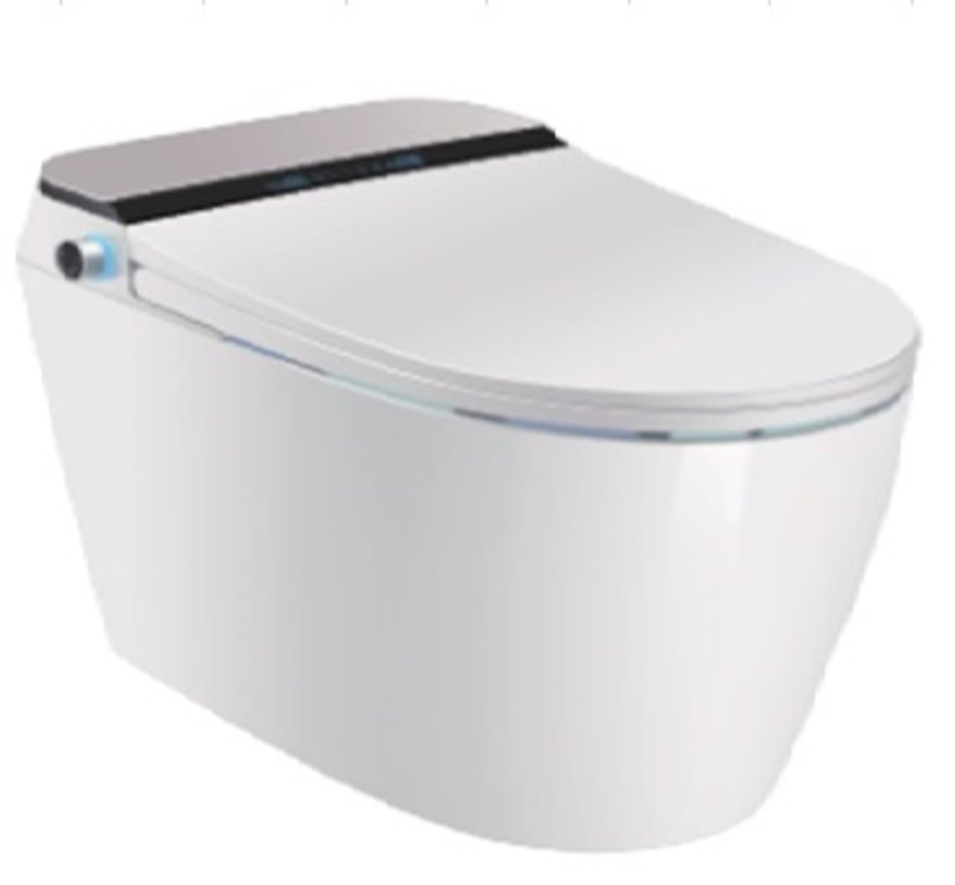1 x Luxury Electric Smart Back To Wall Bidet Toilet With Remote Control - Latest 2020 Model - Bild 2 aus 2