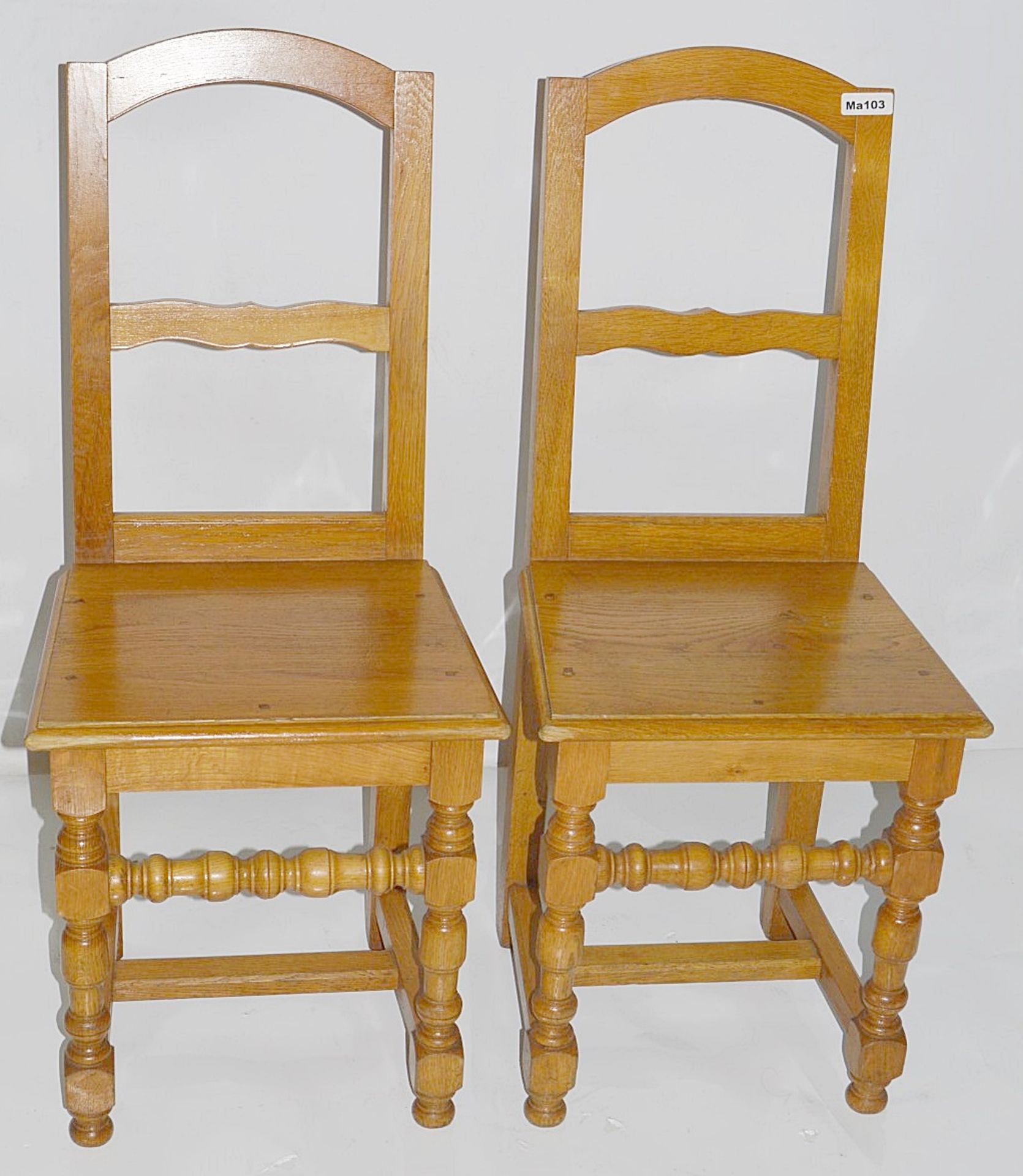 14 x Solid Wood Bistro Dining Chairs - Removed From A Leading Patisserie In London - Ref: MA103