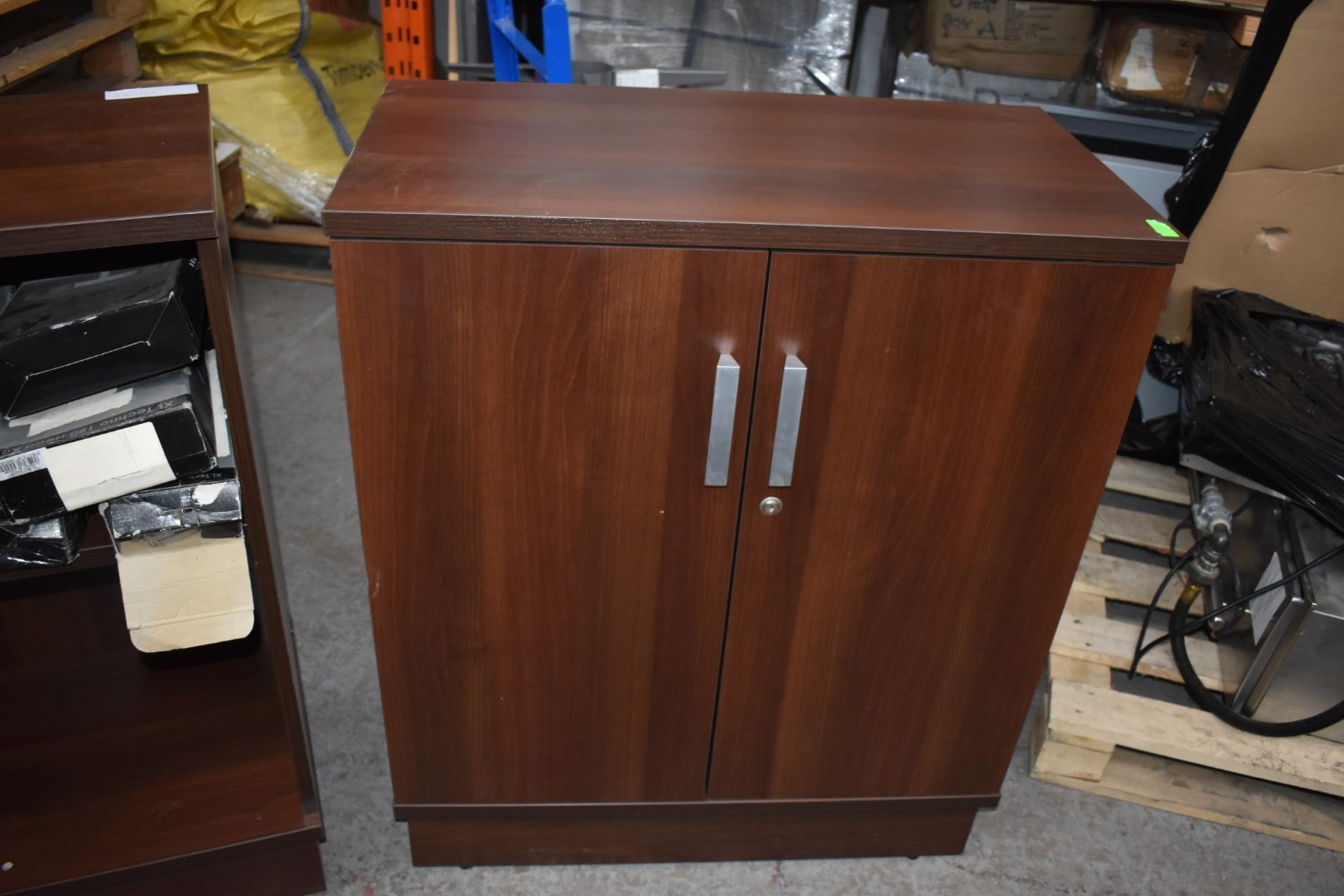 2 x Office Cabinets With Walnut Finish - Includes Two Storage Cabinet and Box File Shelf Unit - - Image 2 of 3