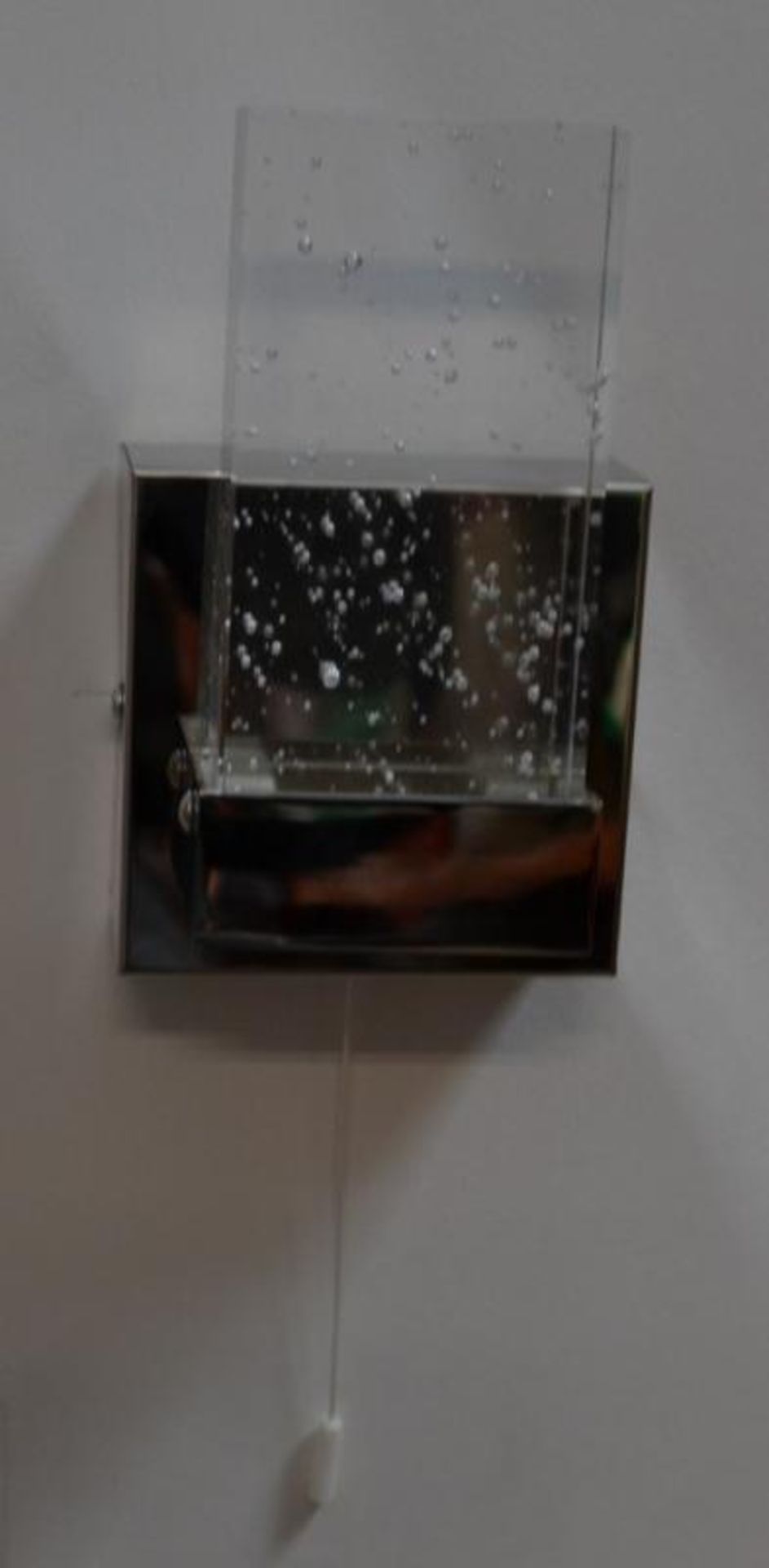 1 x Led Bathroom Wall Bracket Chrome Clear Bubble Glass - CL364 - Ref: ERP1- 14509 - Loc