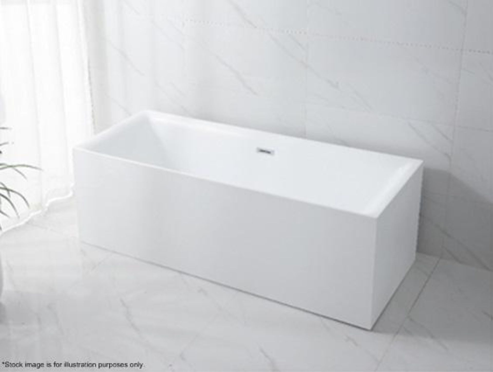 1 x Sleek Thin Edged Acrylic Bath With An Outer Matt Finish - Dimensions: 1750x730x570mm - Brand New