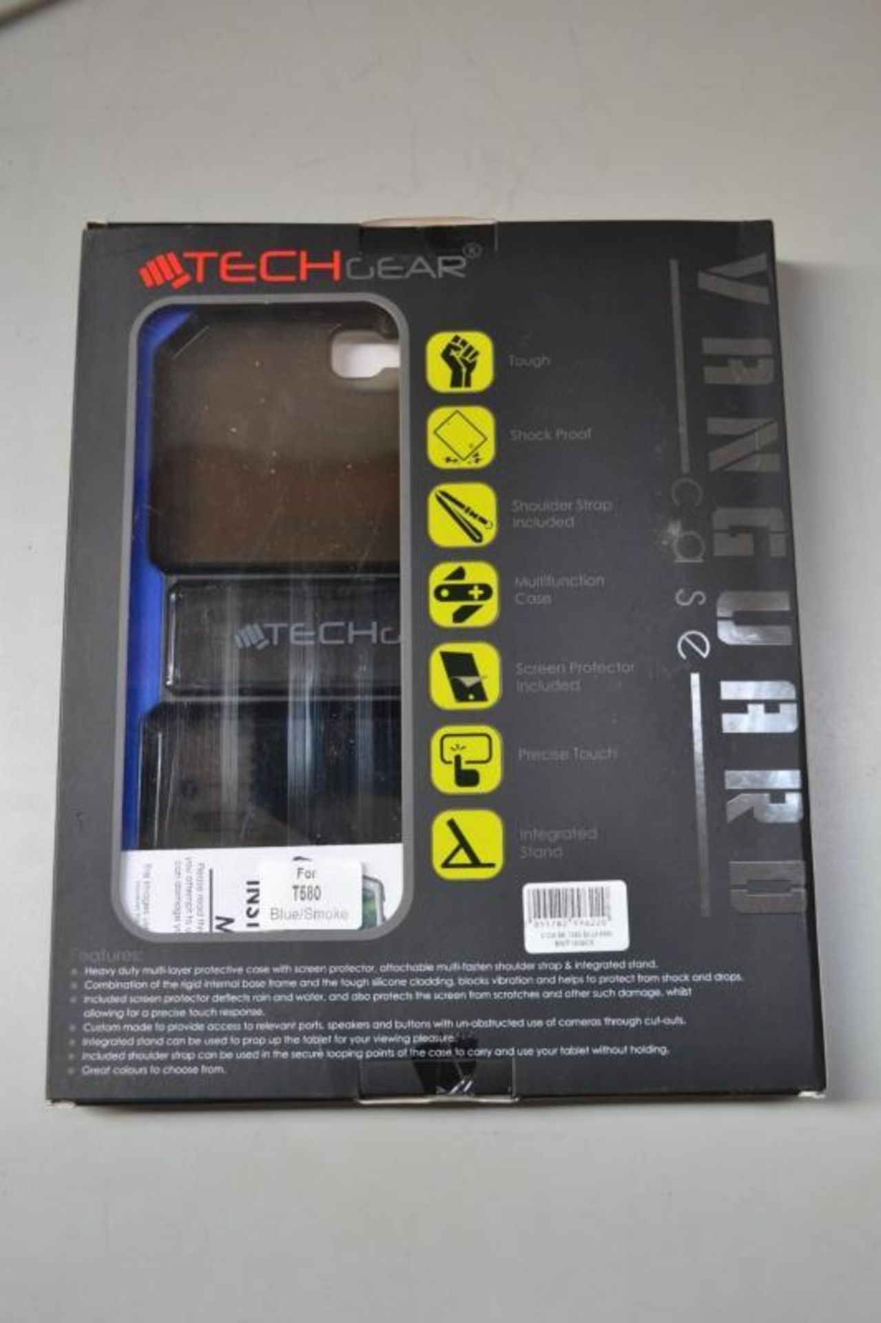 14 x TECHGEAR VANGUARD Case fits Samsung Galaxy Tab A 10.1" SM-T580 Blue/Smoke - Ref J2271 - Low Sta