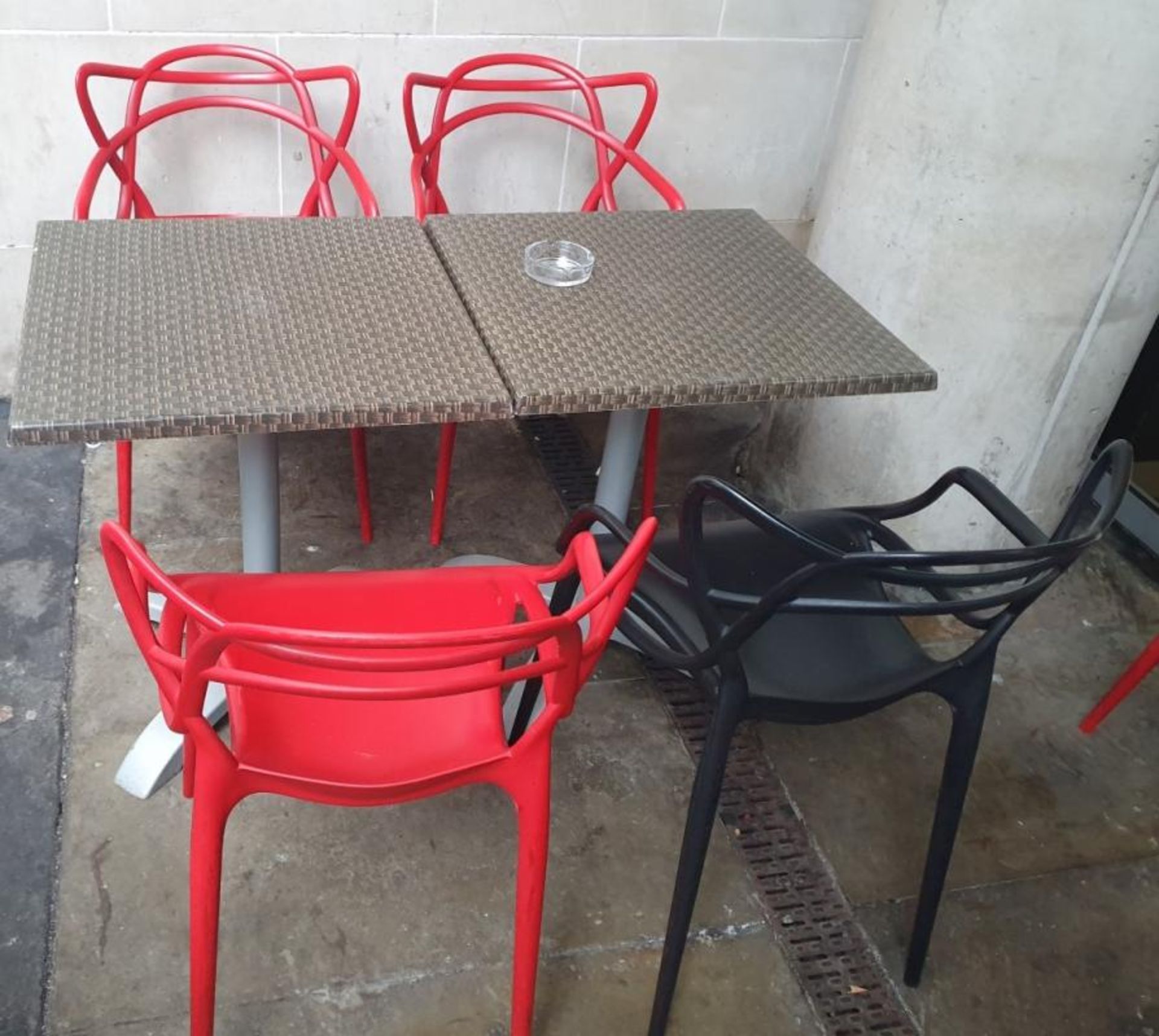 12 x Philippe Starck For Kartell 'Masters' Designer Bistro Chairs - Includes 10 x Red And 2 x Black - Image 3 of 6