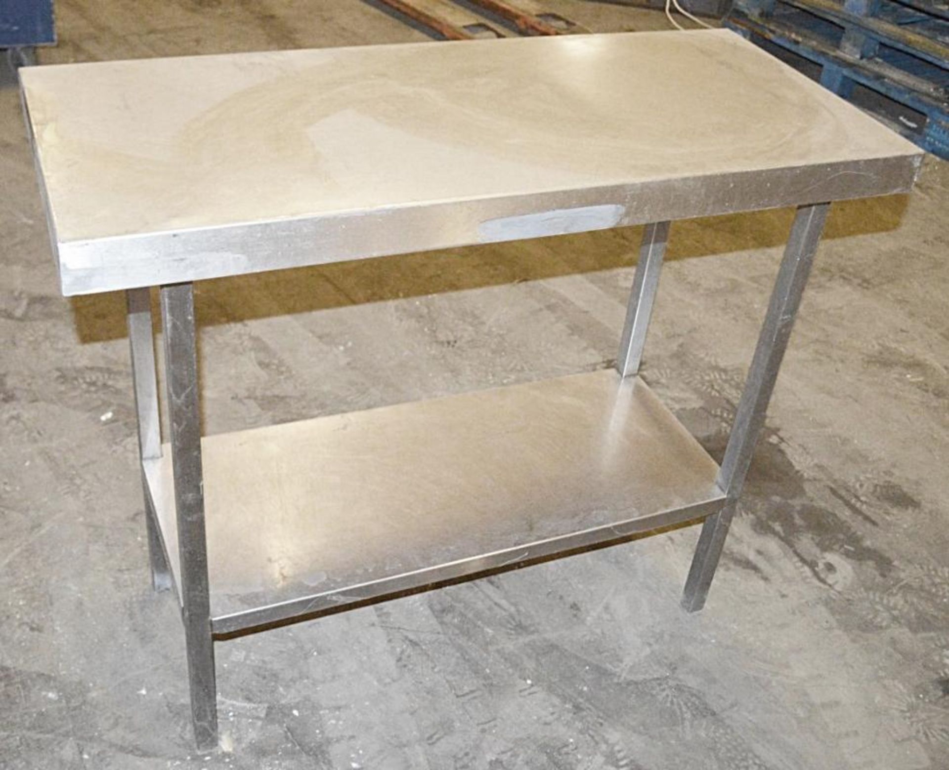 1 x Stainless Steel Prep Bench With Undersheff - Dimensions: W107 x 46 x H88cm - £1 Start, No Reserv