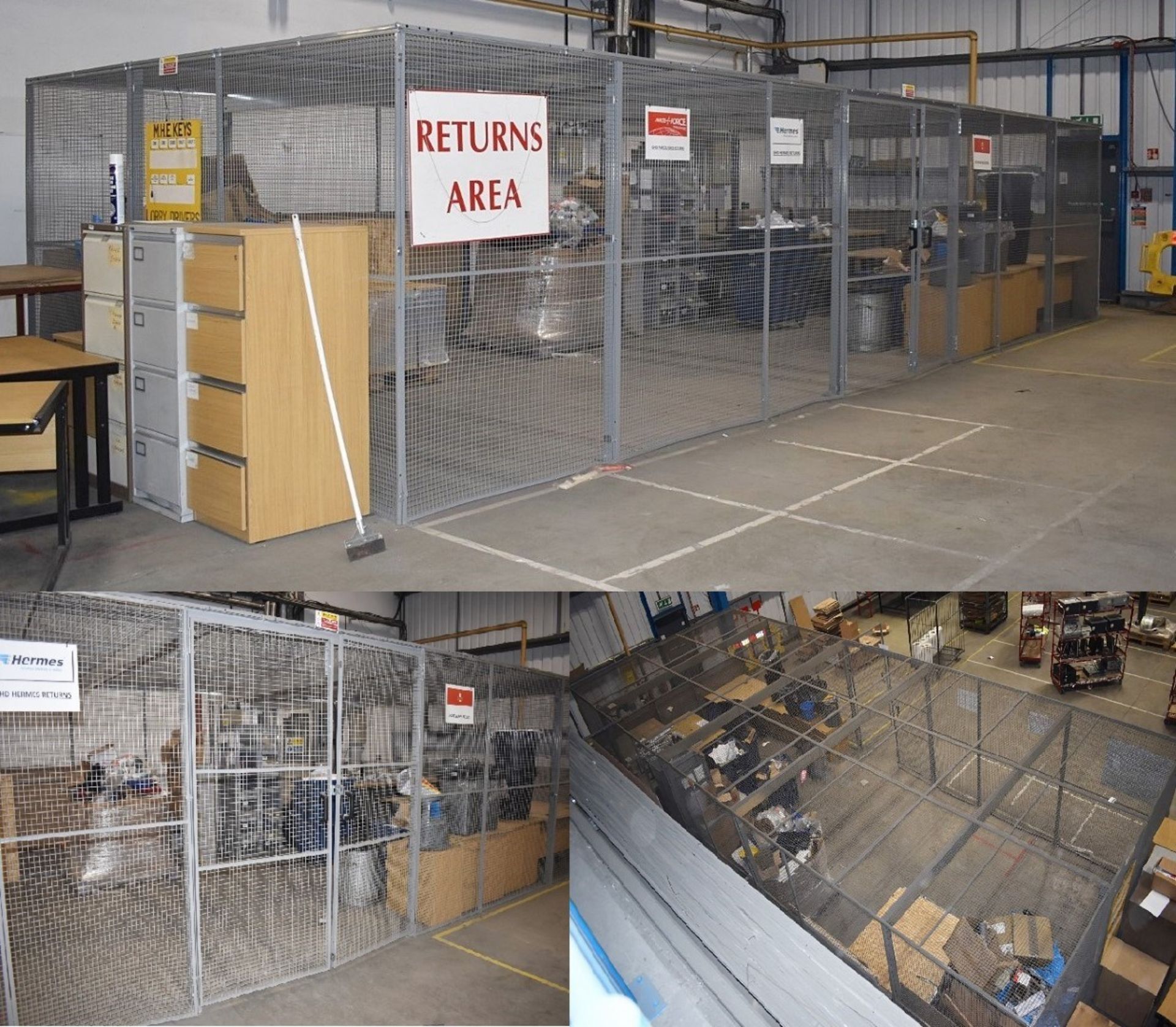 1 x Security Cage Enclosure For Warehouses - Ideal For Storing High-Value Stock or Hazardous Goods -