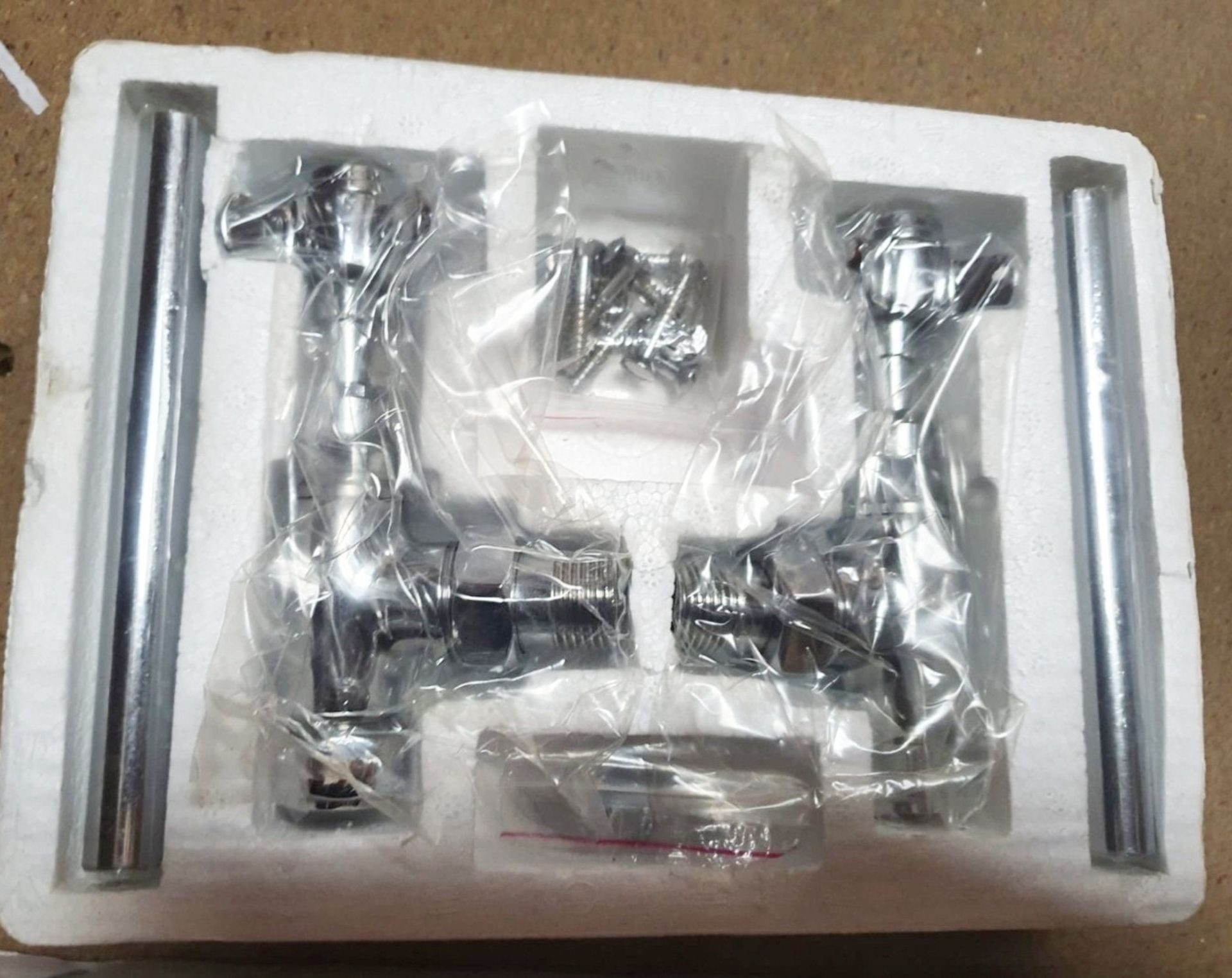 1 x RIALTO Twin Valve (Rectangular Plate) In Chrome - Unused Boxed Stock