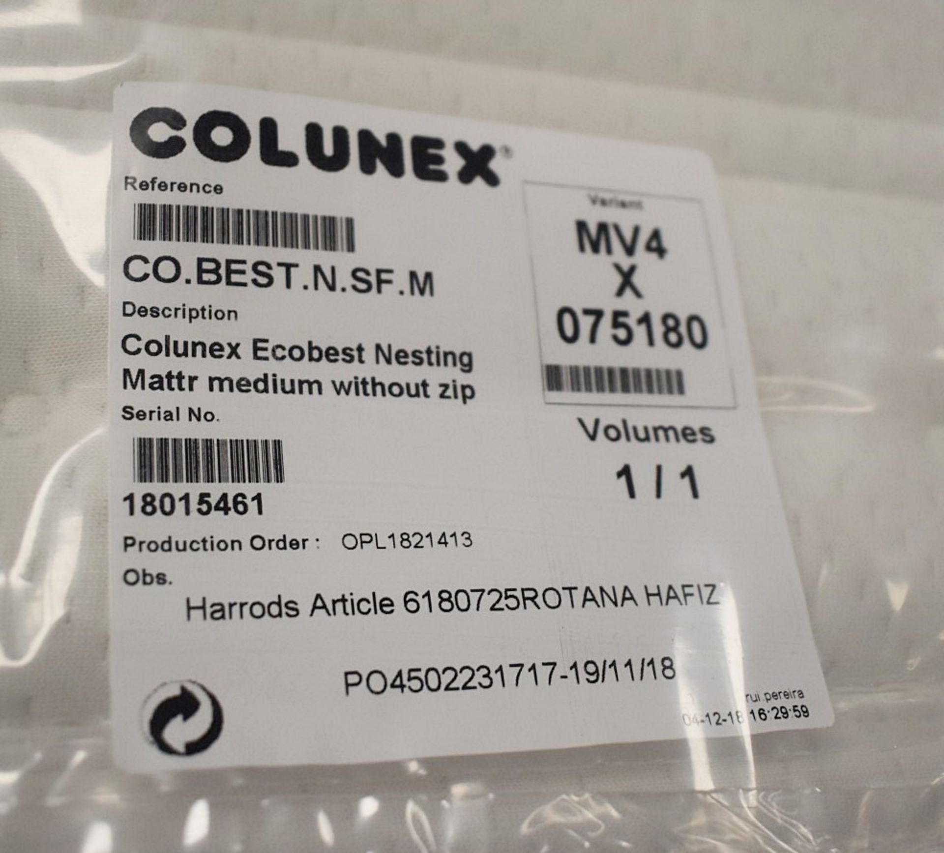 1 x COLUNEX 'Best' Mattress - Custom Single: 75 x 180 x 27cm - Medium Firmness - Original RRP £1,274 - Bild 9 aus 10