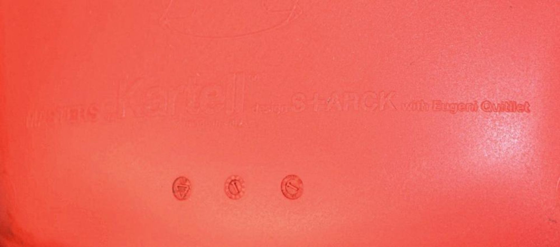 12 x Philippe Starck For Kartell 'Masters' Designer Bistro Chairs - Includes 10 x Red And 2 x Black - Image 2 of 6